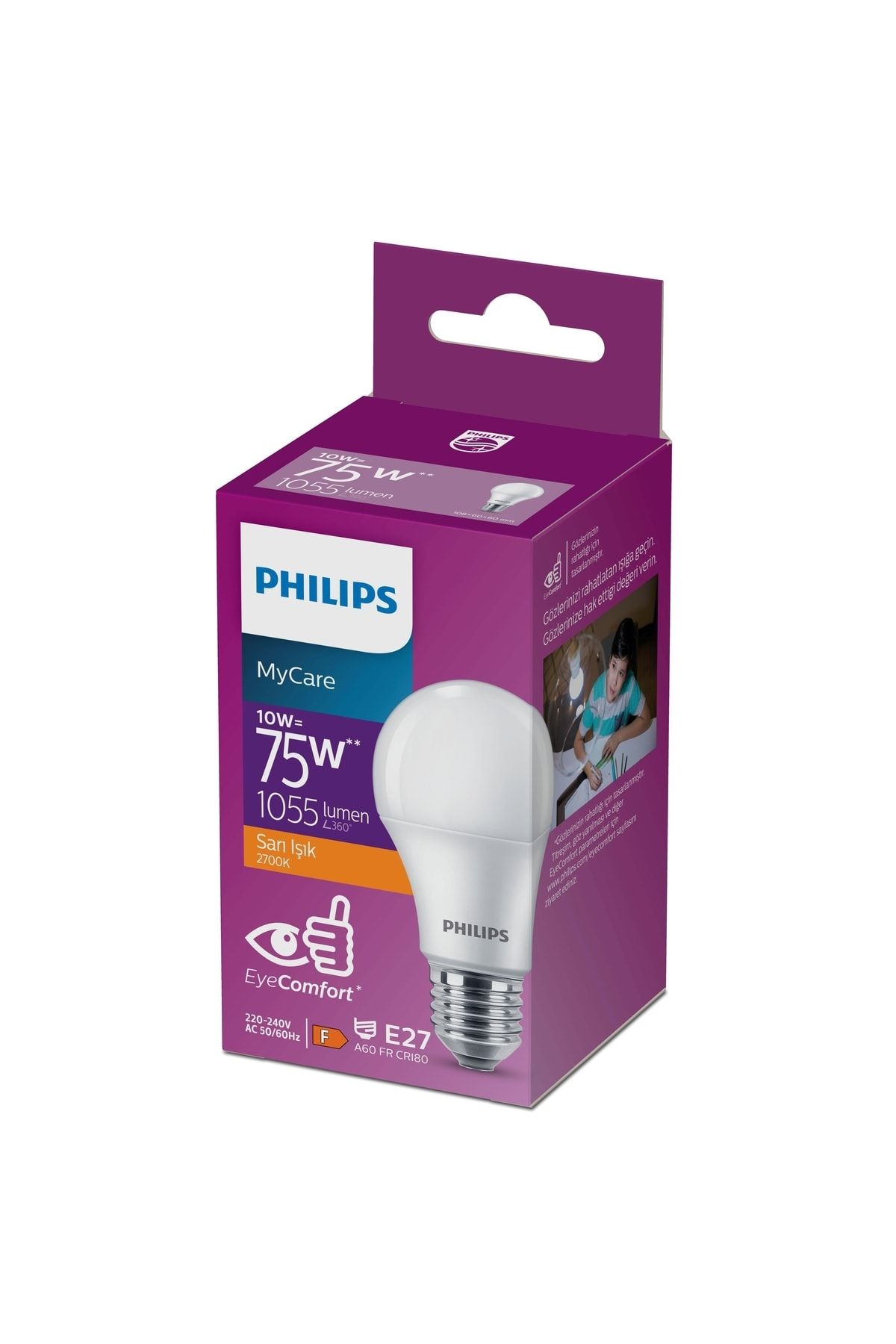 Ampoule LED Philips 75W 10,5W A60 E27 927 