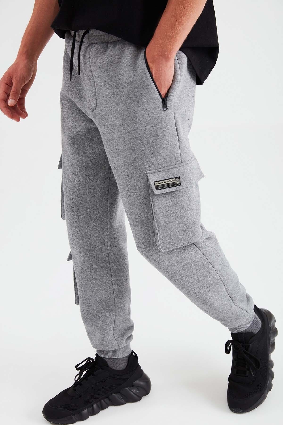 GRIMELANGE Jogginghose Grau Cargo