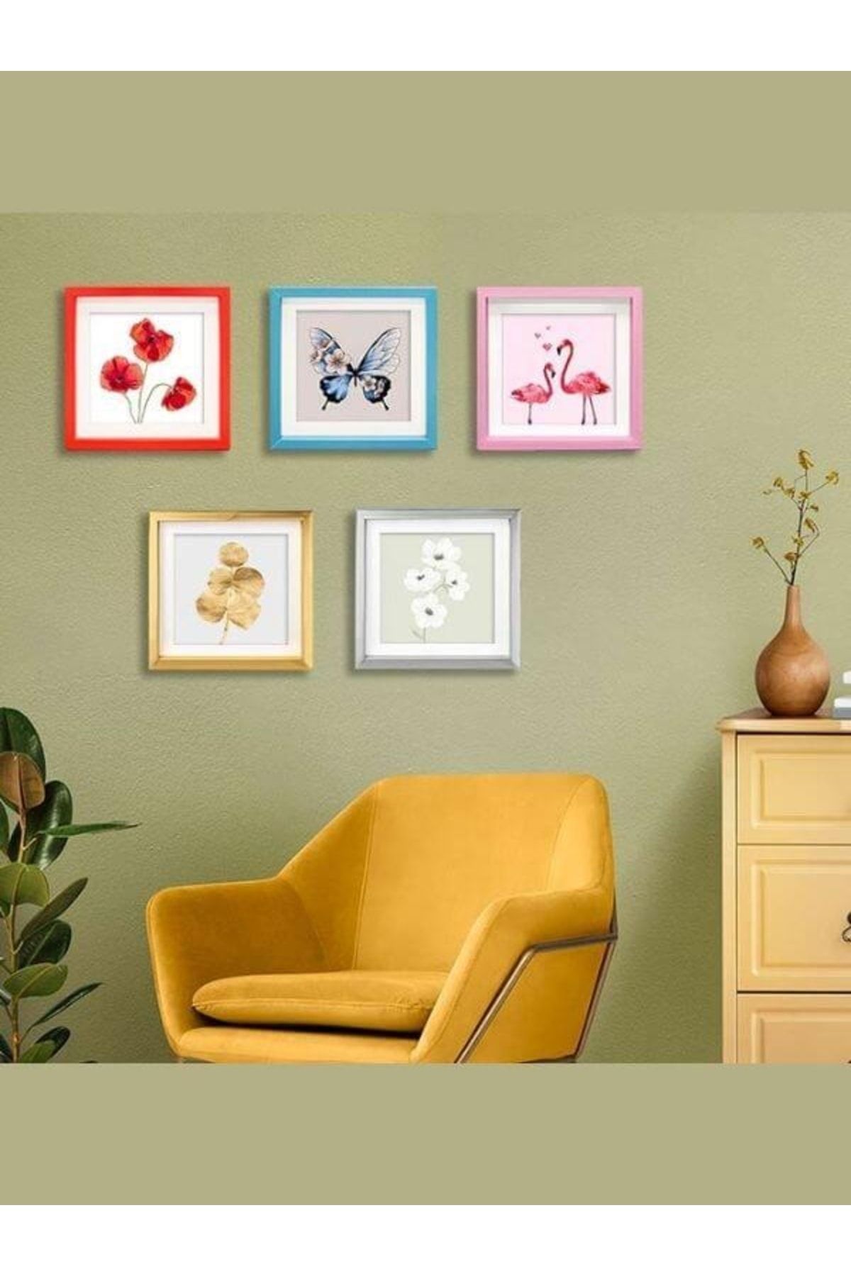 Özcan Tasarım-Adhesive Plug-in Colored Classic Square Frame - Colored Frame - Colored Square Frame 2