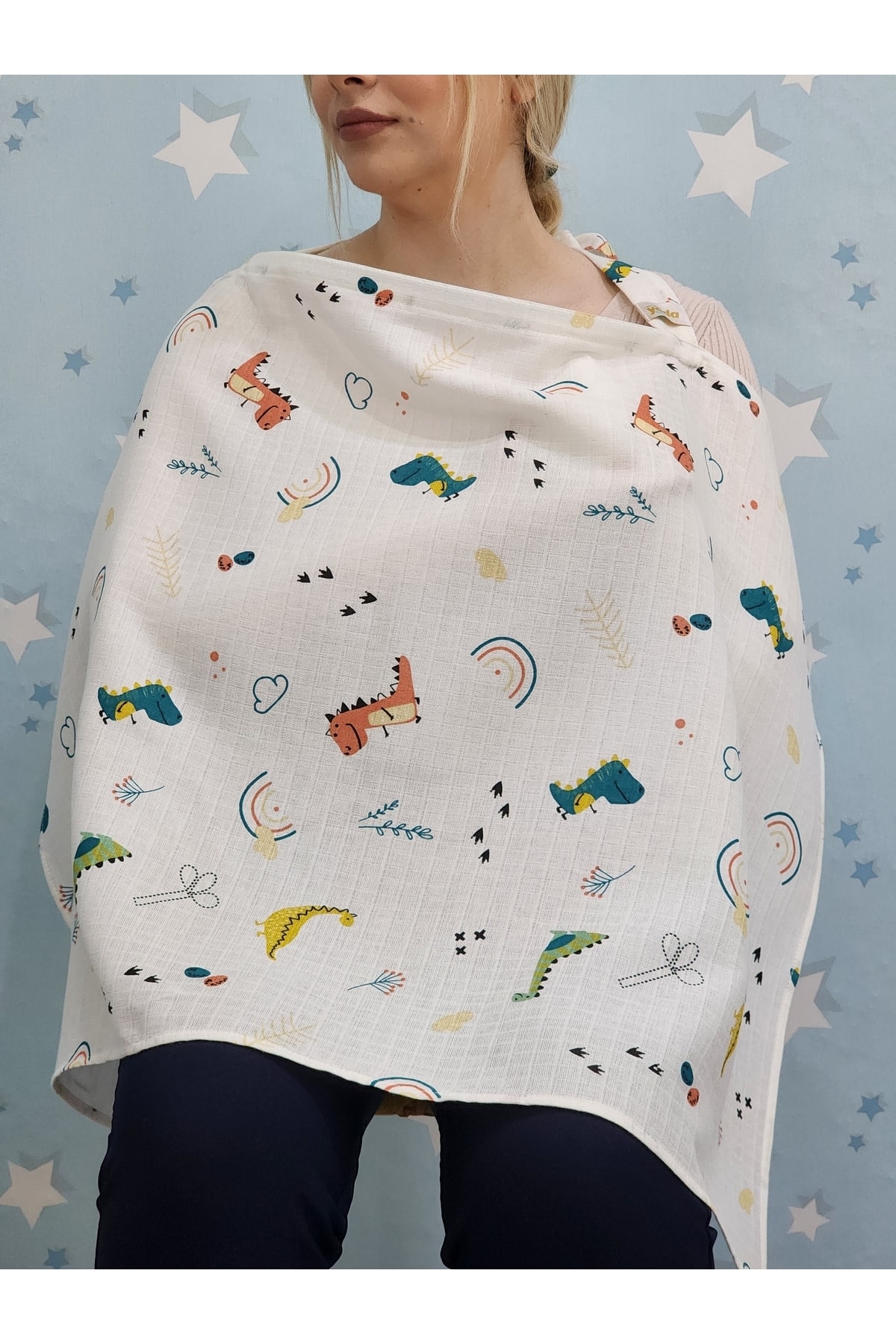 Yada Baby %100 Organik Pamuktan Müslin Emzirme Önlüğü (Kumaşlarımız Sertifikalıdır)