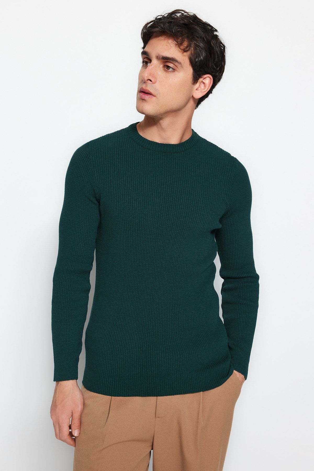 Dark green sweater top