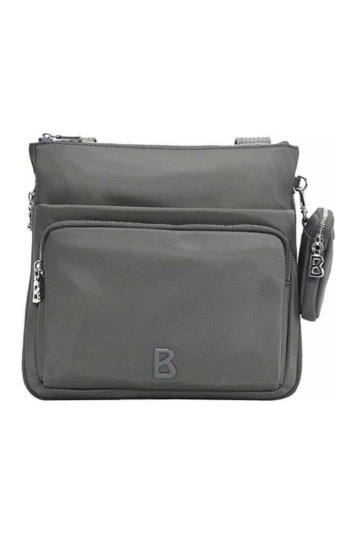 BOGNER Handtasche Grau Strukturiert