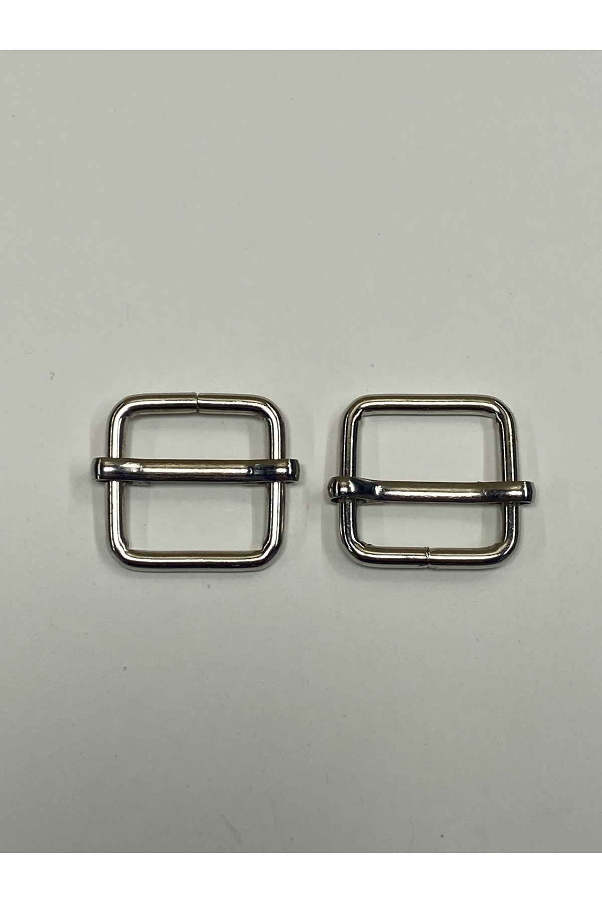 Bag Slider / Adjustment Buckle / Set of 2 / 2 Cm Silver