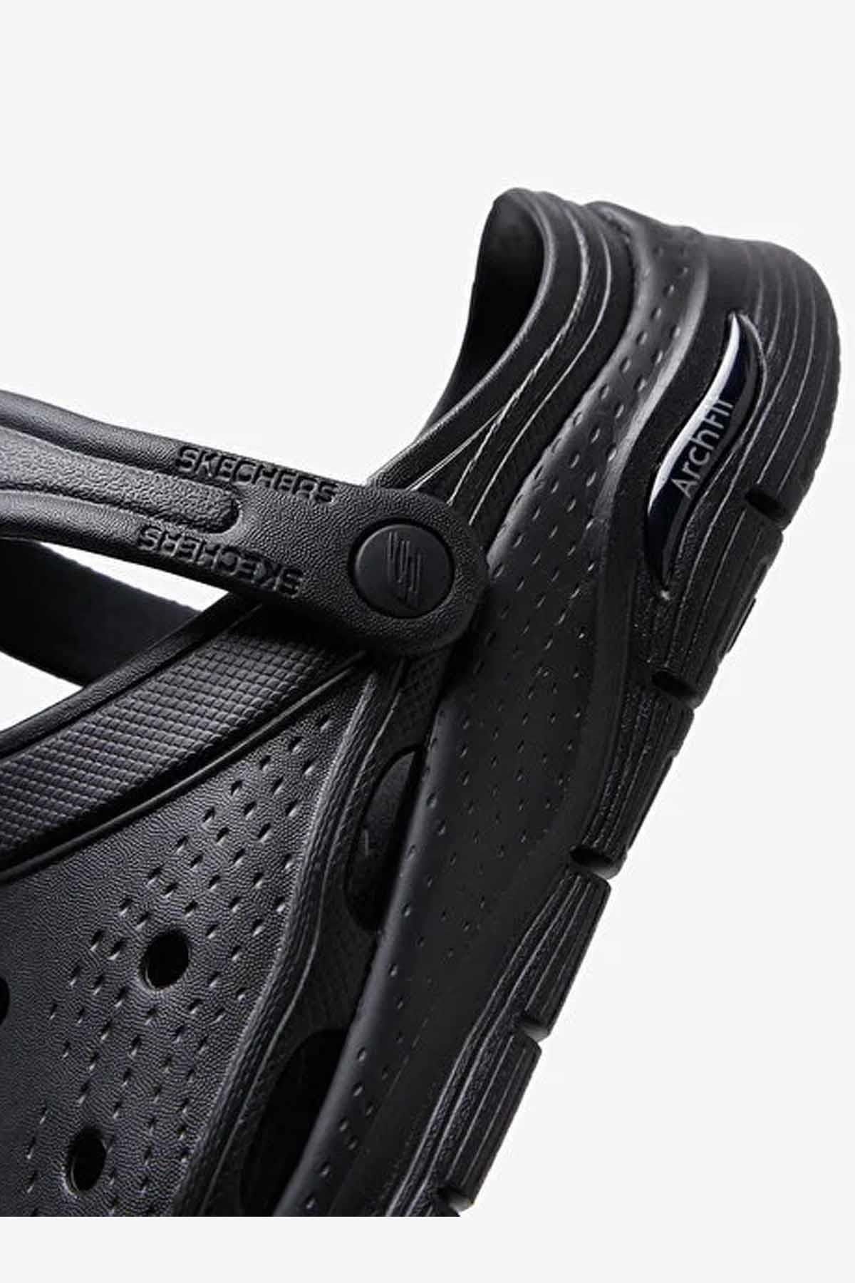Black skechers mules hotsell