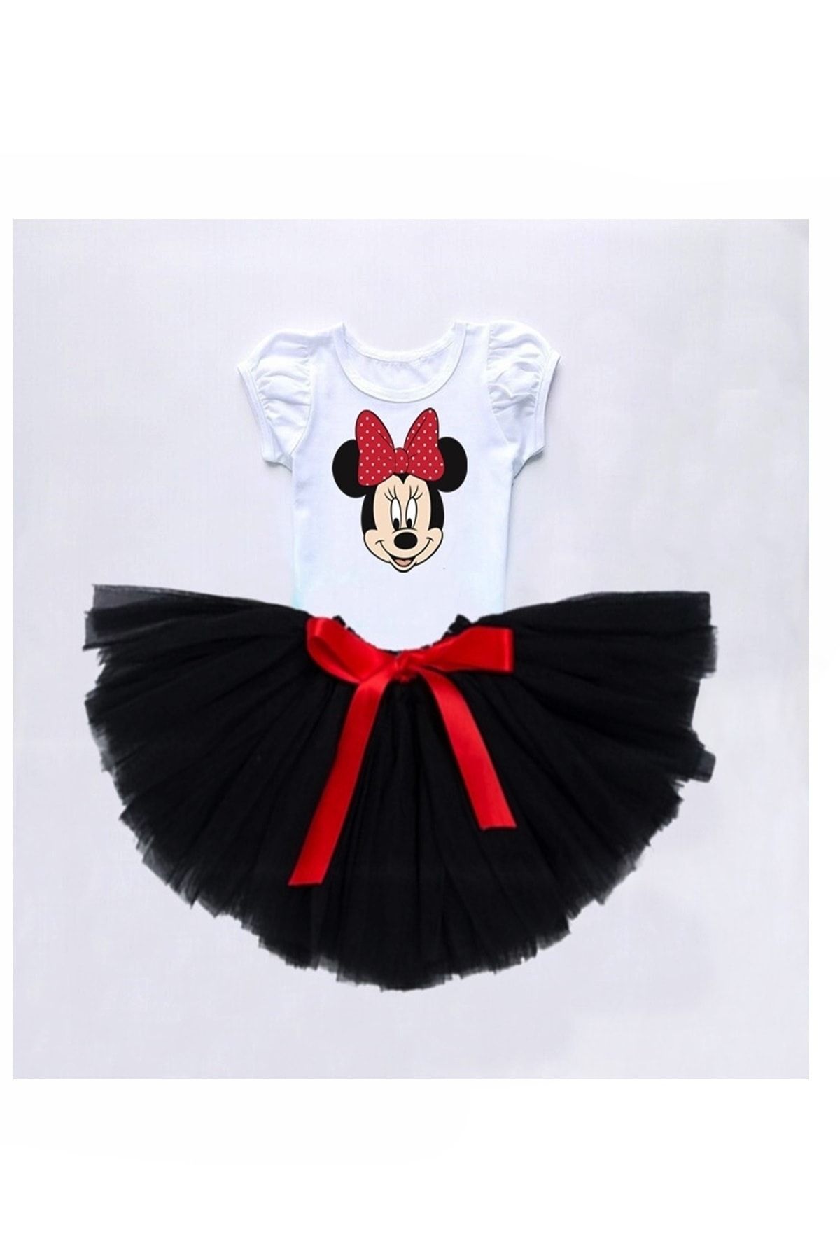 bba new trend Minnie Mouse Costume Girl s Black Tutu Skirt T Shirt