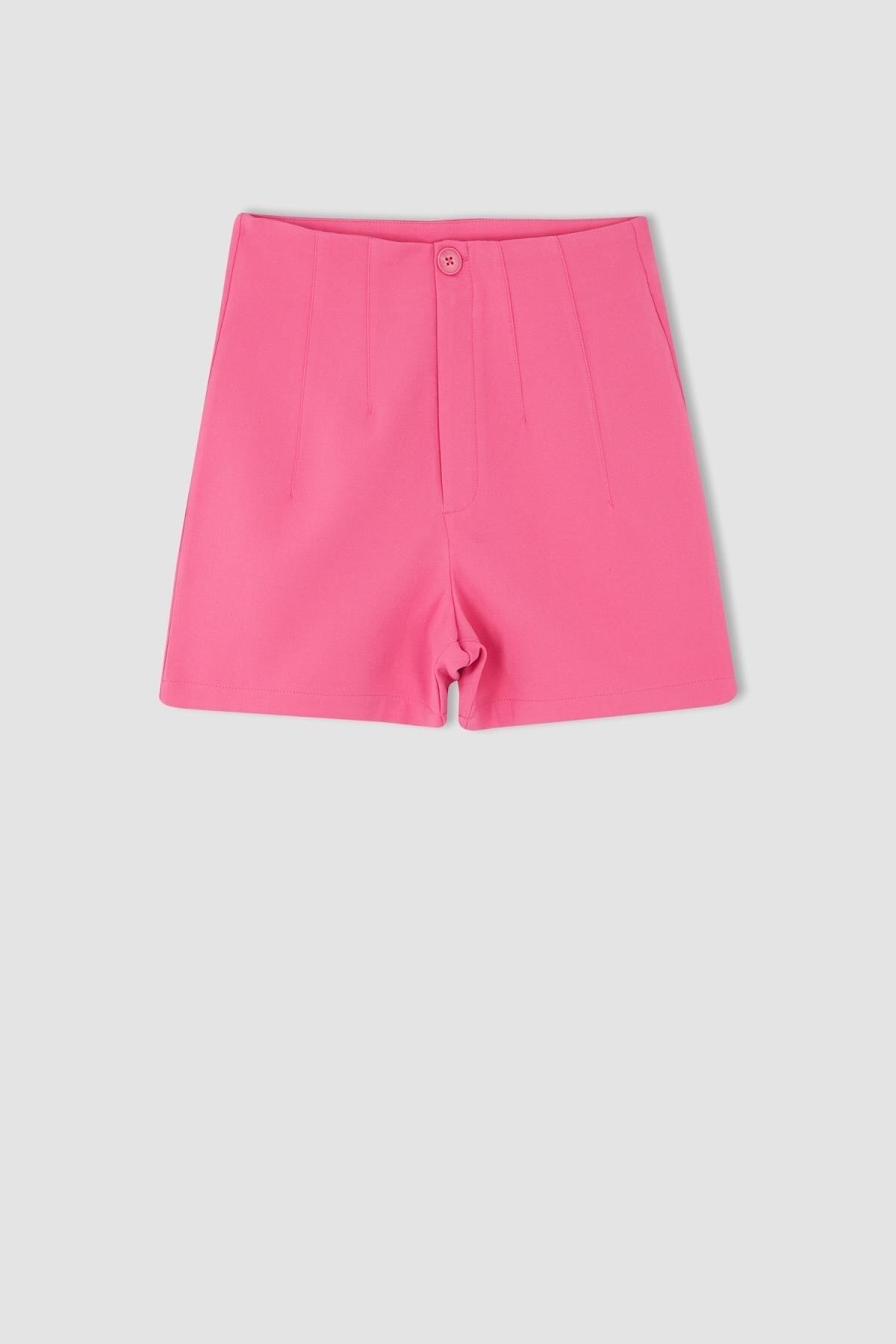 DeFacto-Regular Fit High Waist Mini Shorts 8