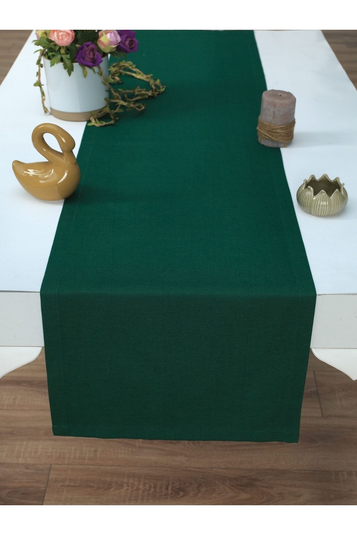 Green table runner on sale