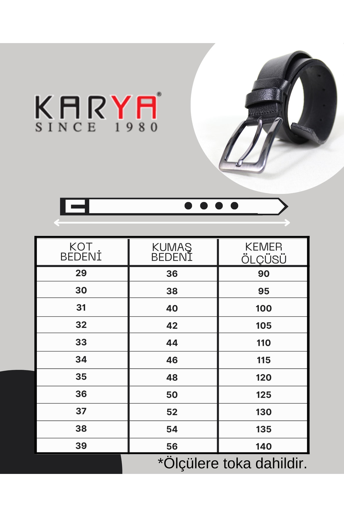 کمربند مردانه مشکی Karya Deri | KRY80258025 اورجینال - تصویر 7