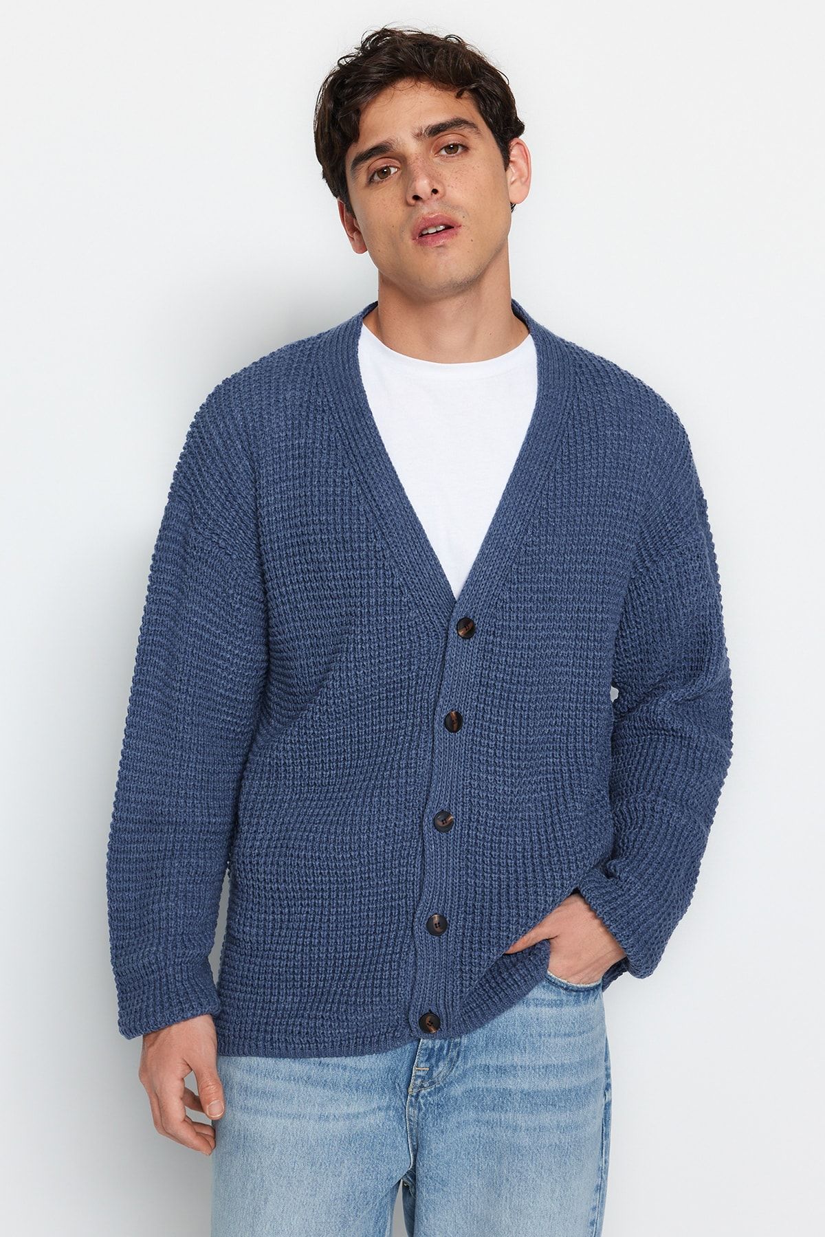 Denim blue best sale cardigan