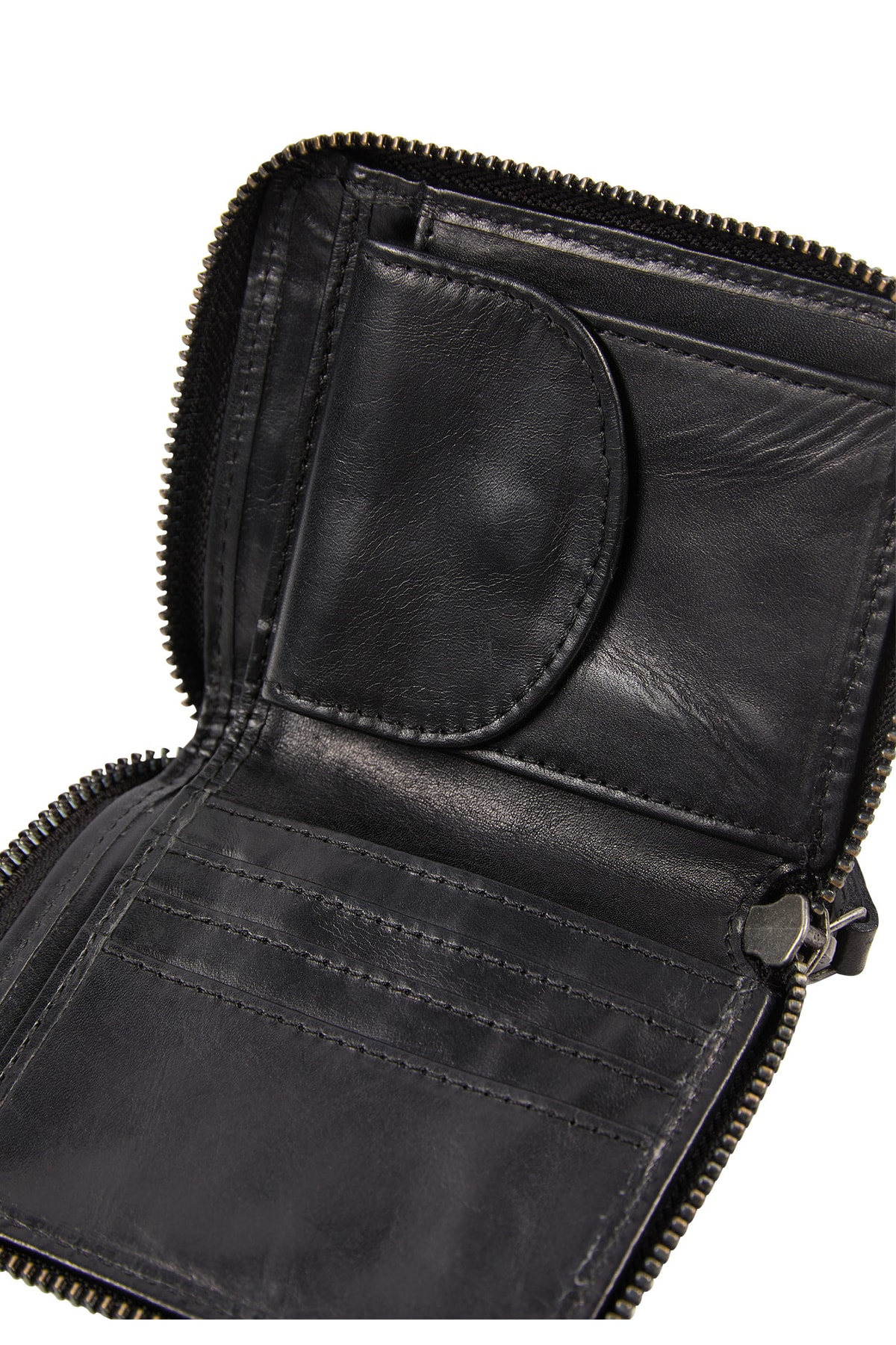 Dreimaster Geldbörse Schwarz Unifarben Fast ausverkauft EH8372