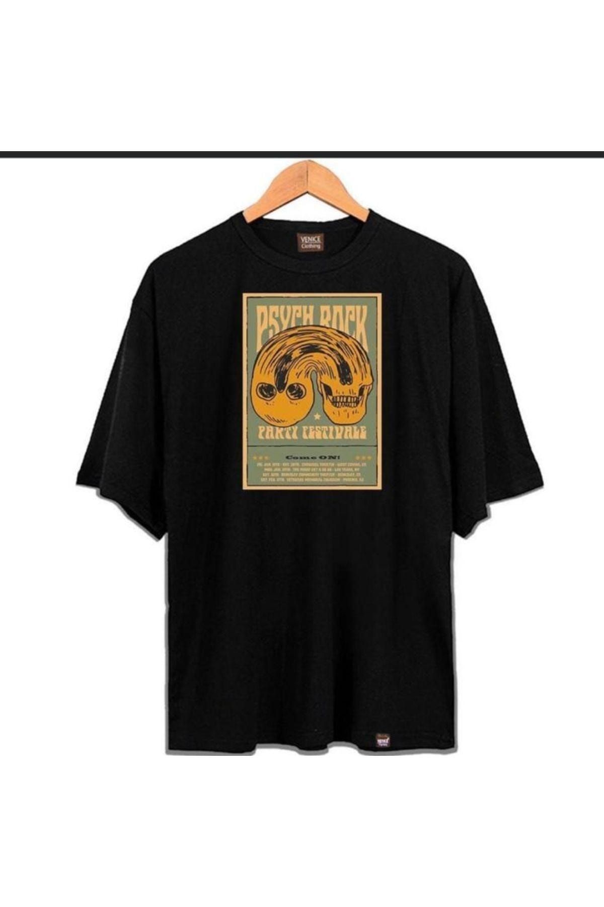 Black Sokak Blacksokak Herren-T-Shirt mit Rundhalsausschnitt, Schwarz,  Party, Festival, Übergröße - Trendyol