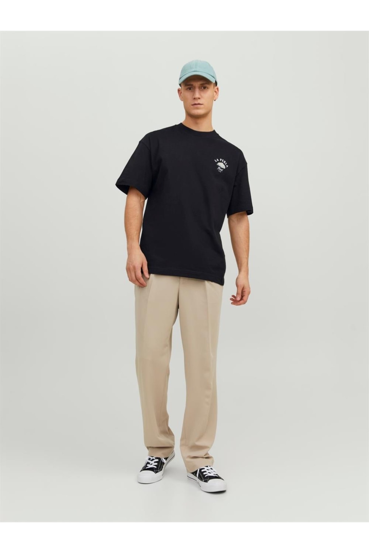 تیشرت مردانه مشکی جک اند جونز | 12241610 اورجینال - تصویر 3