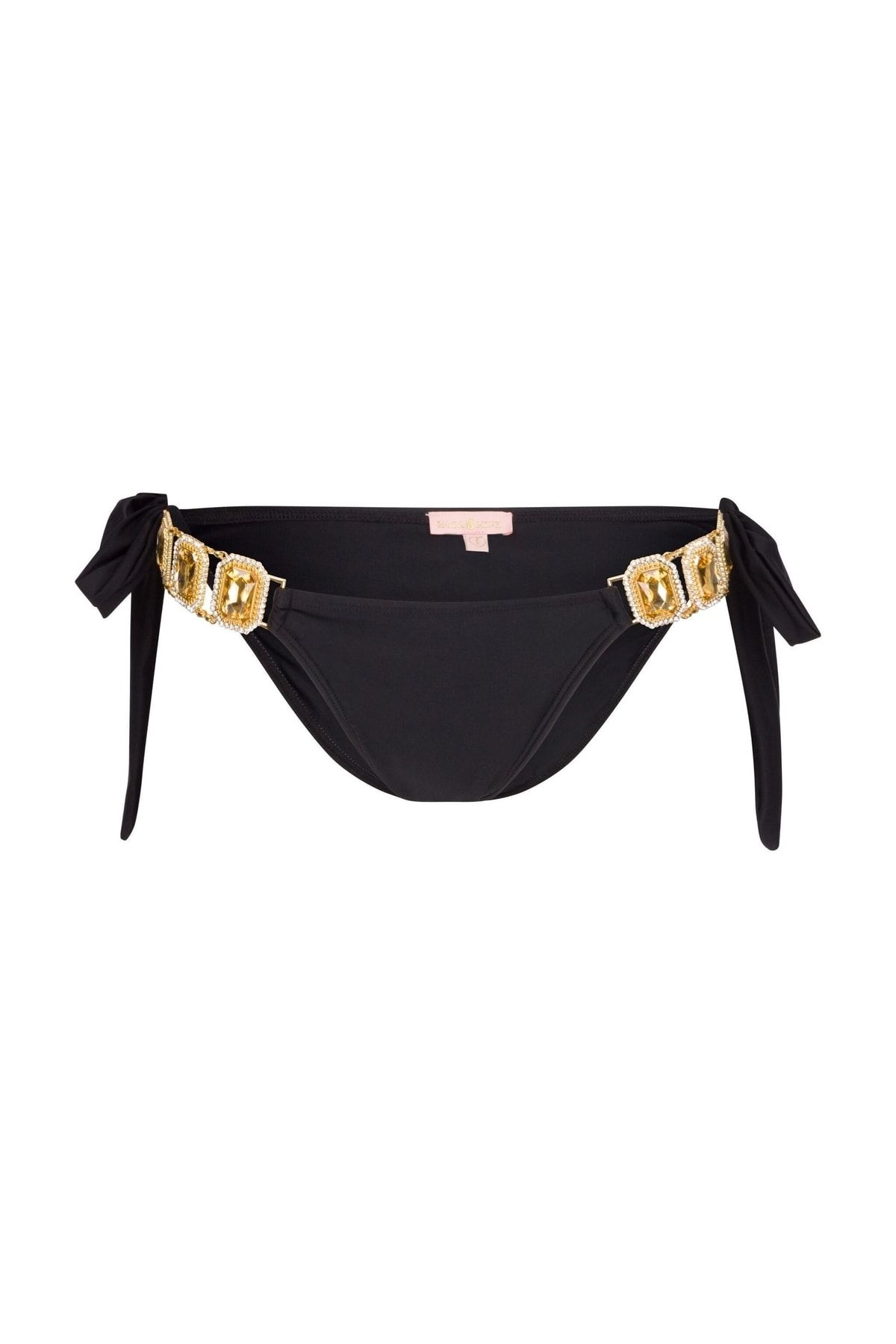 Moda Minx Bikini-Hose Schwarz Unifarben
