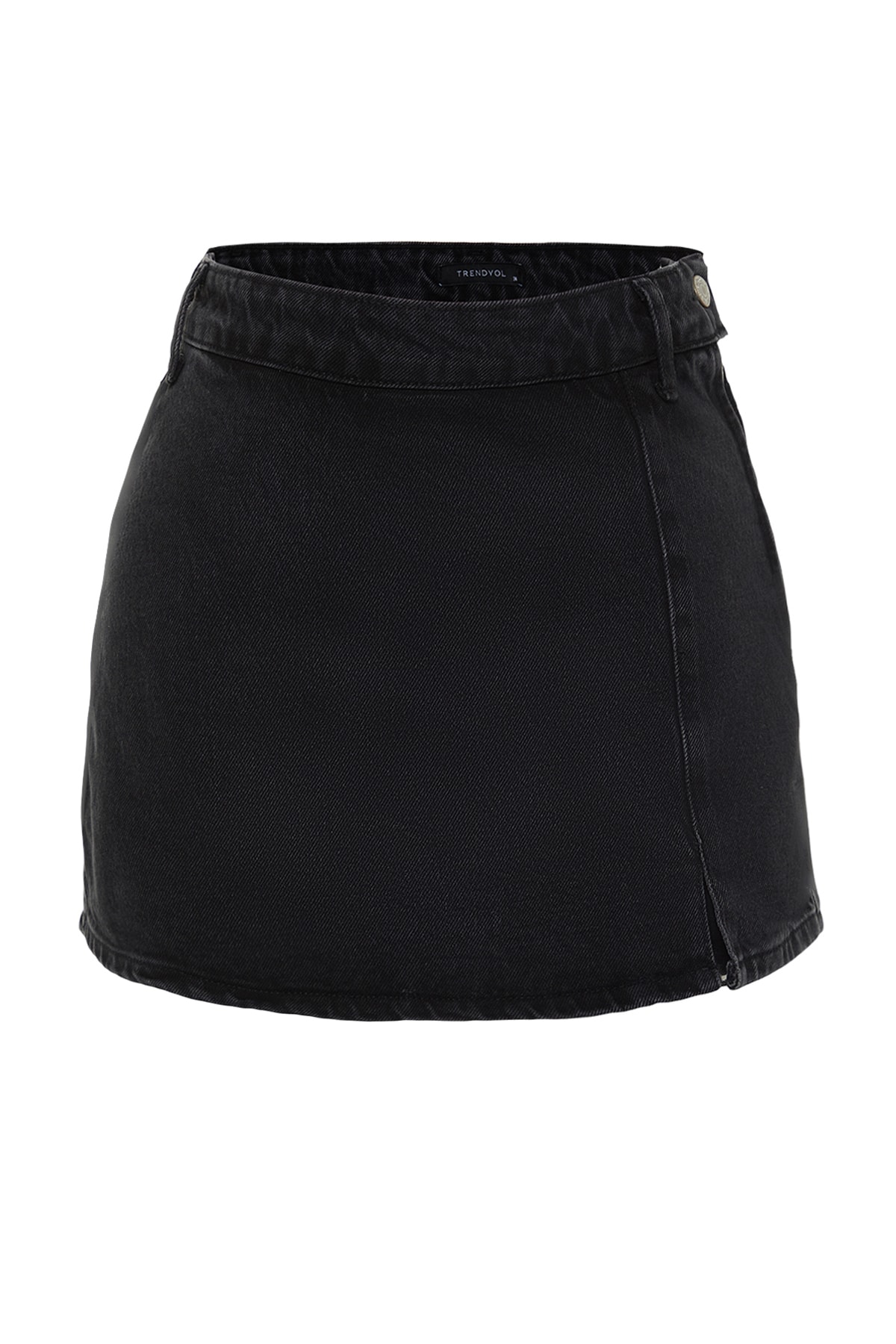 Trendyolmilla  Siyah Yırtmaçlı Denim Şort Etek TWOSS23SR00091 - Görsel 6