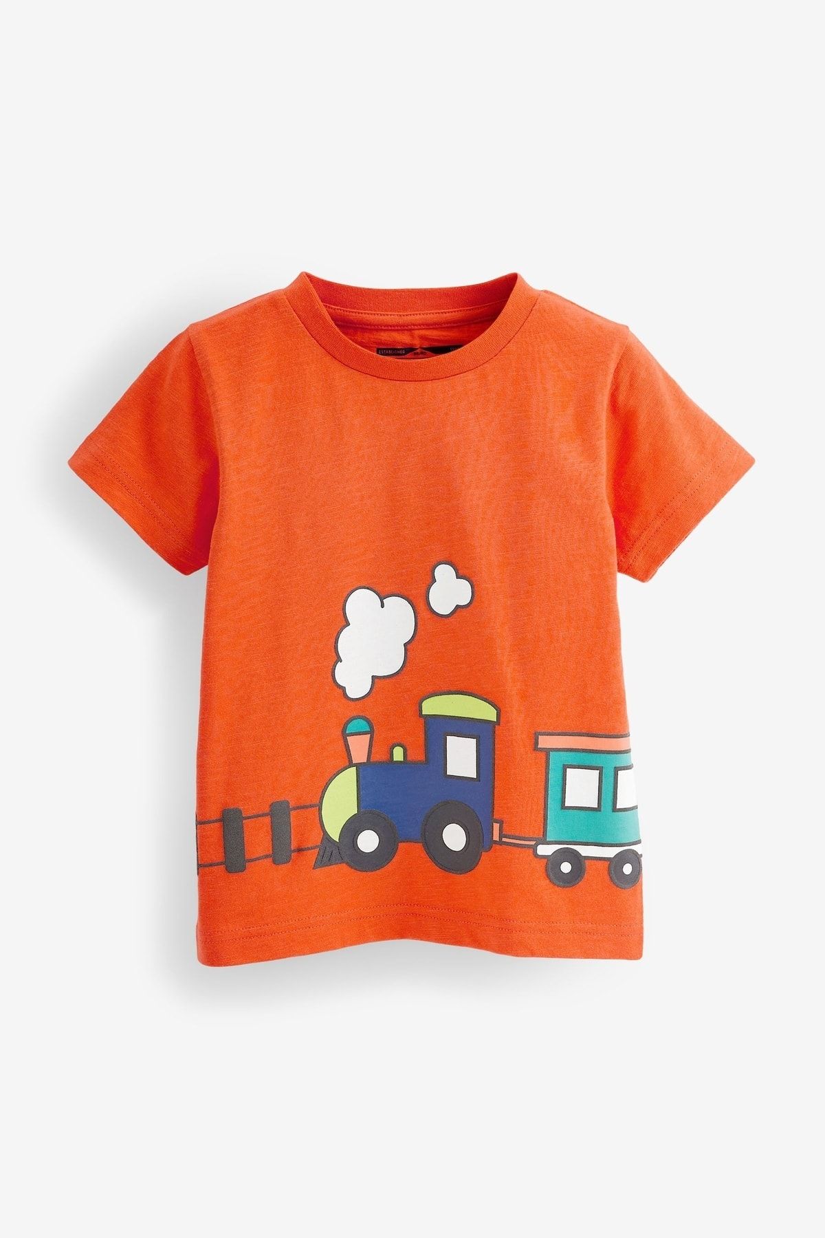 Next Baby تی شرت نارنجی چاپ قطار 100% نخی کودکانه