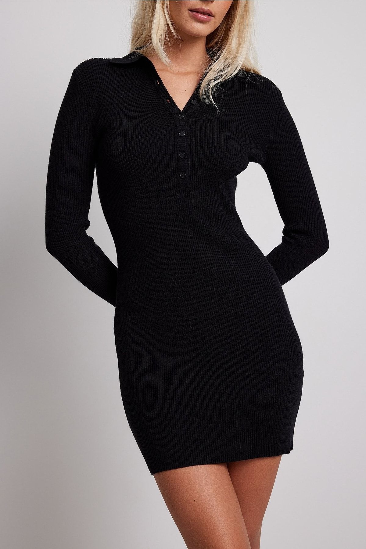 NA-KD Kleid Schwarz Bodycon Fast ausverkauft