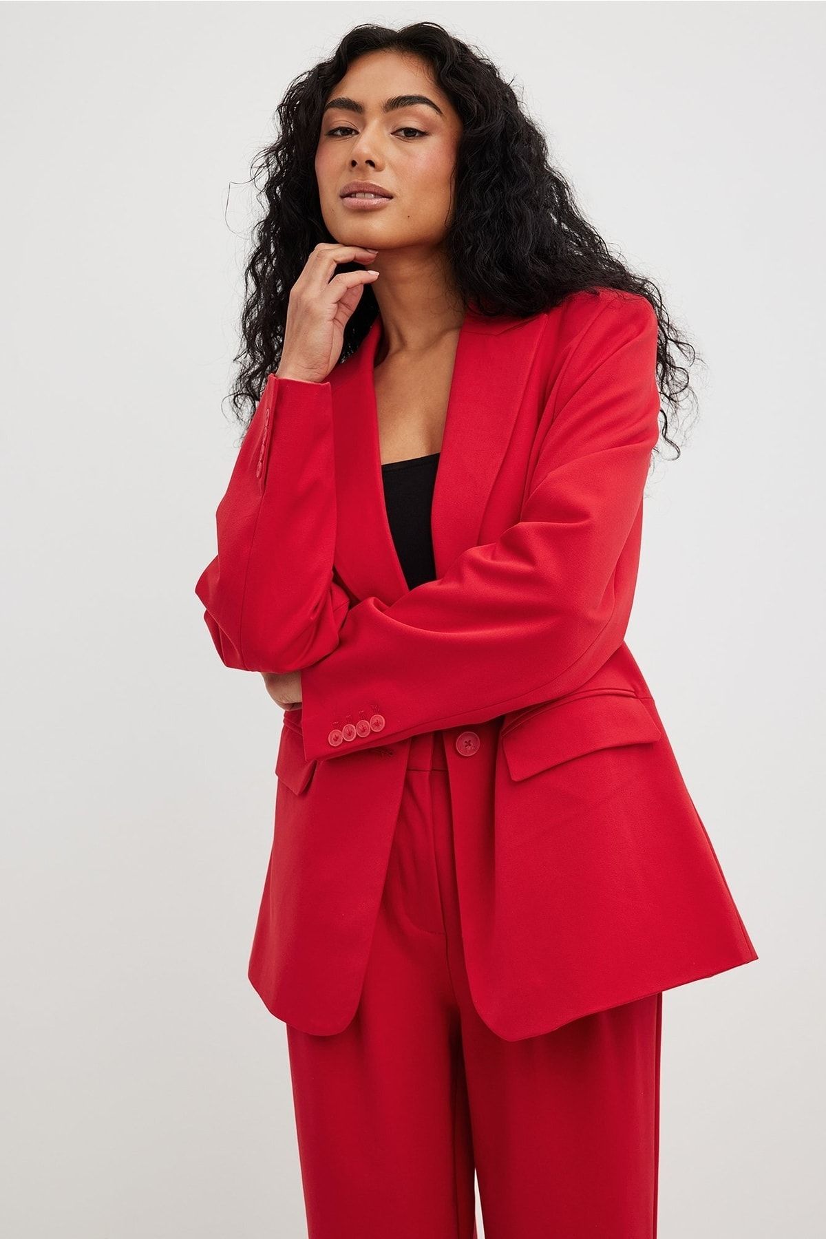 NA-KD Blazer Rot Oversized