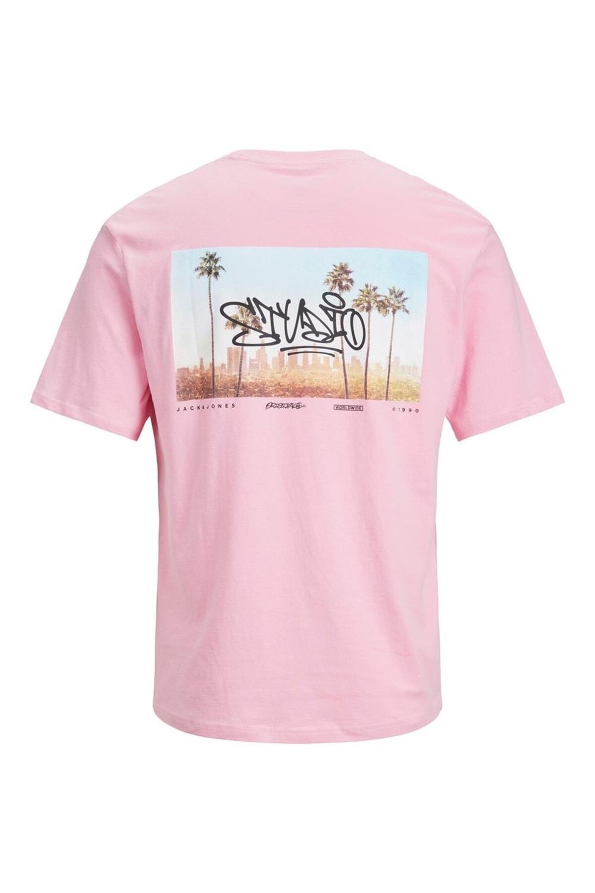 تیشرت مردانه صورتی جک اند جونز | 12235224 اورجینال - تصویر 2