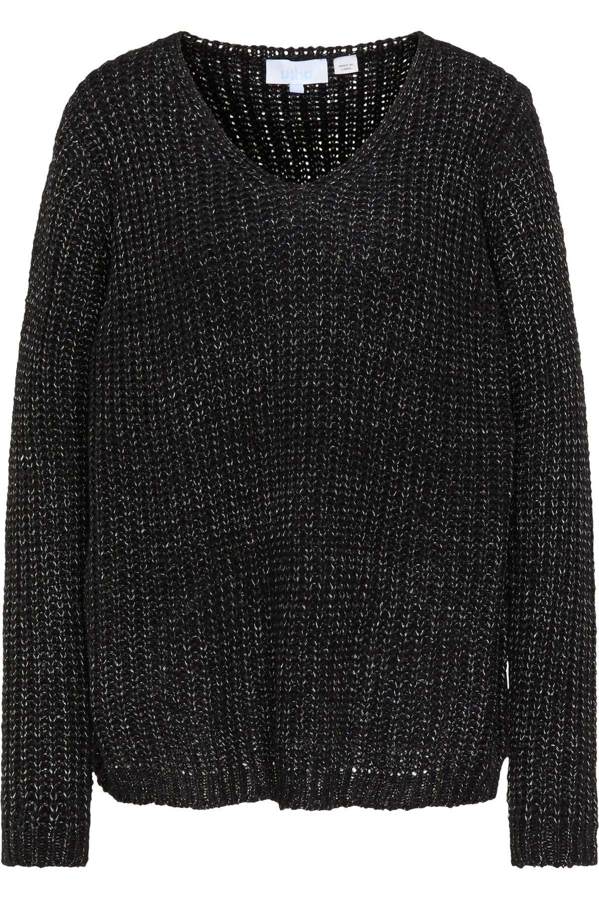 USHA Pullover Schwarz Regular Fit Fast ausverkauft