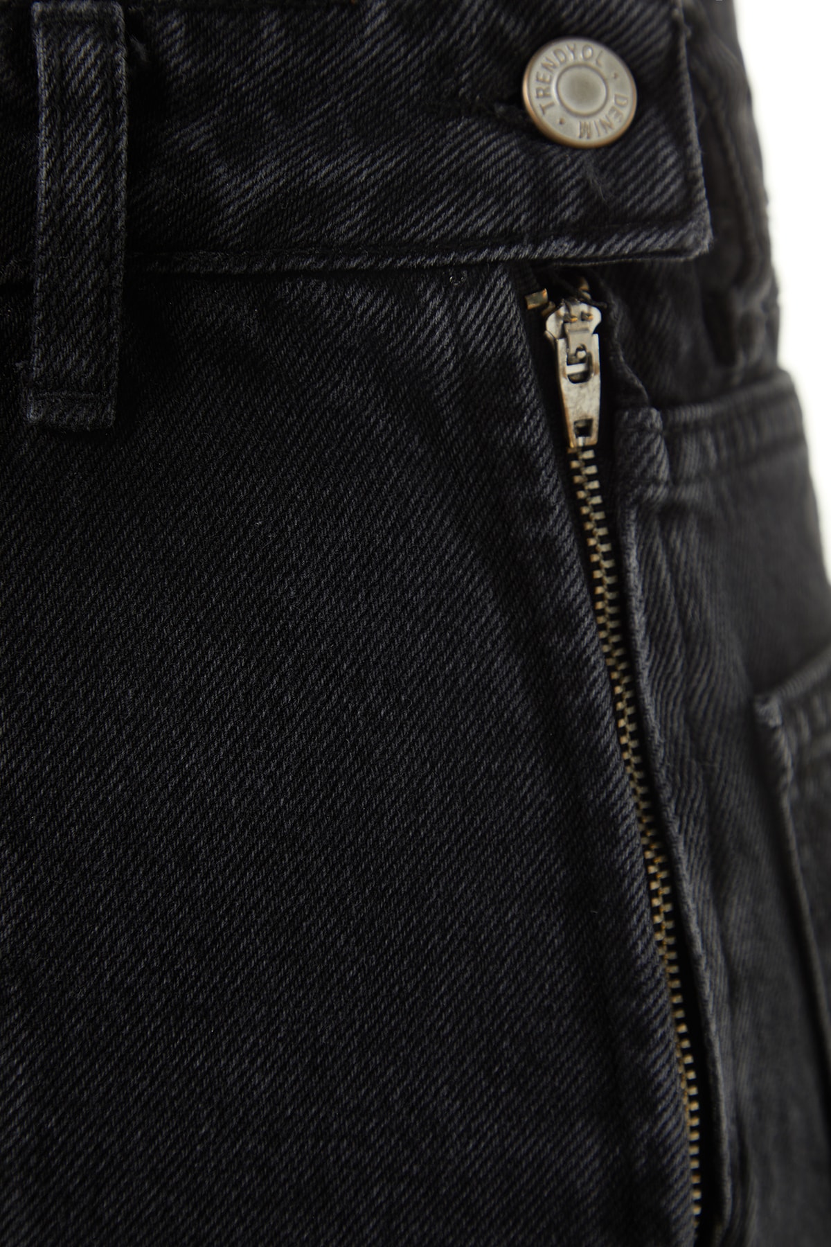 Trendyolmilla  Siyah Yırtmaçlı Denim Şort Etek TWOSS23SR00091 - Görsel 7