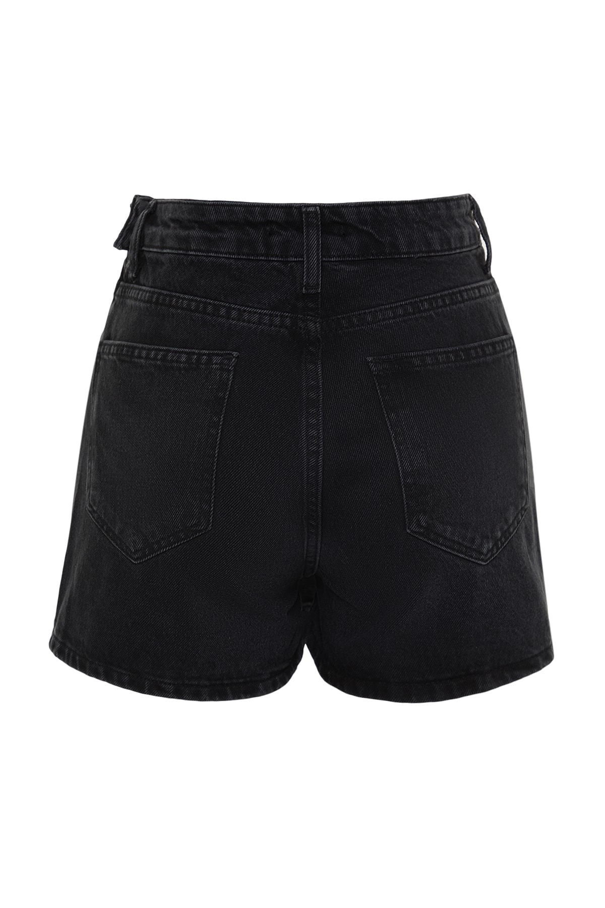 Trendyolmilla  Siyah Yırtmaçlı Denim Şort Etek TWOSS23SR00091 - Görsel 8