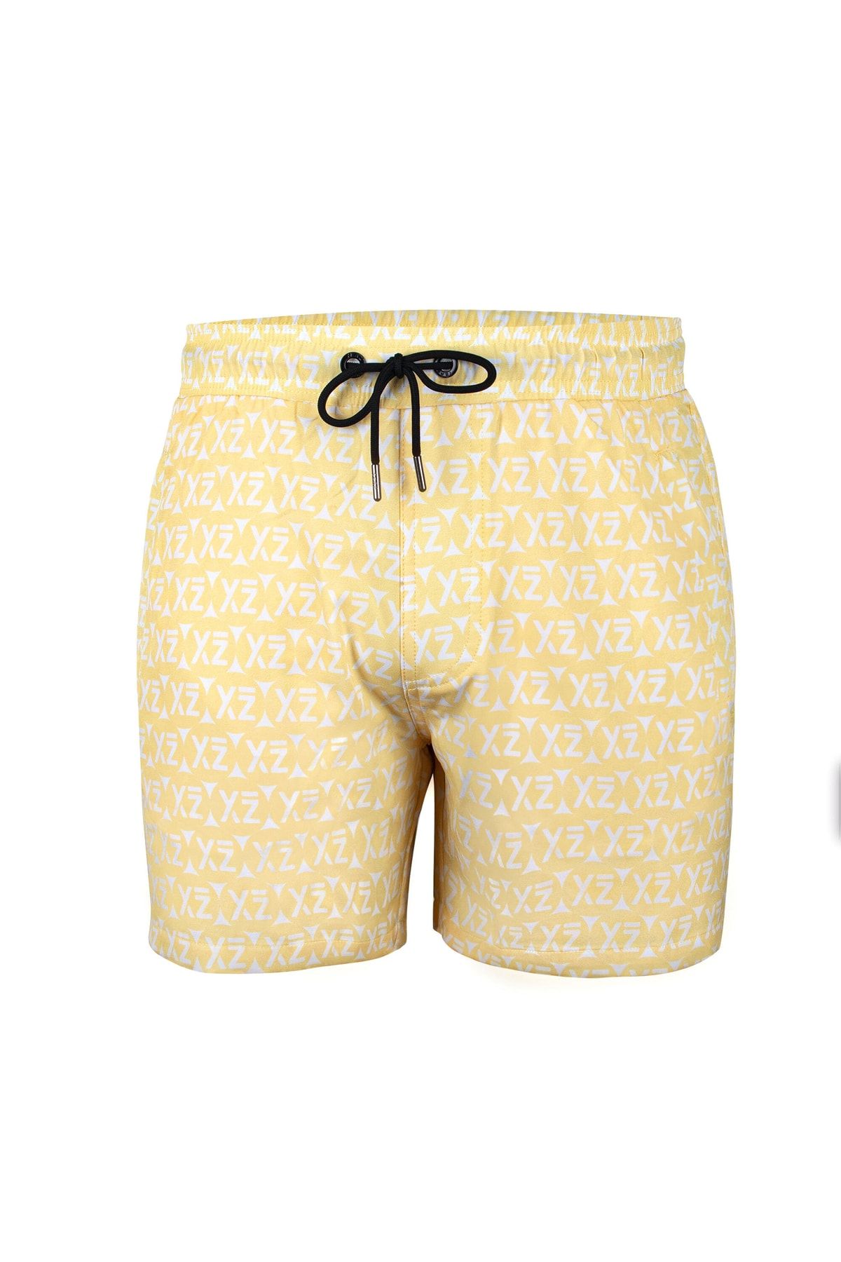 YEAZ Badeshorts Beige Geometrisches Muster