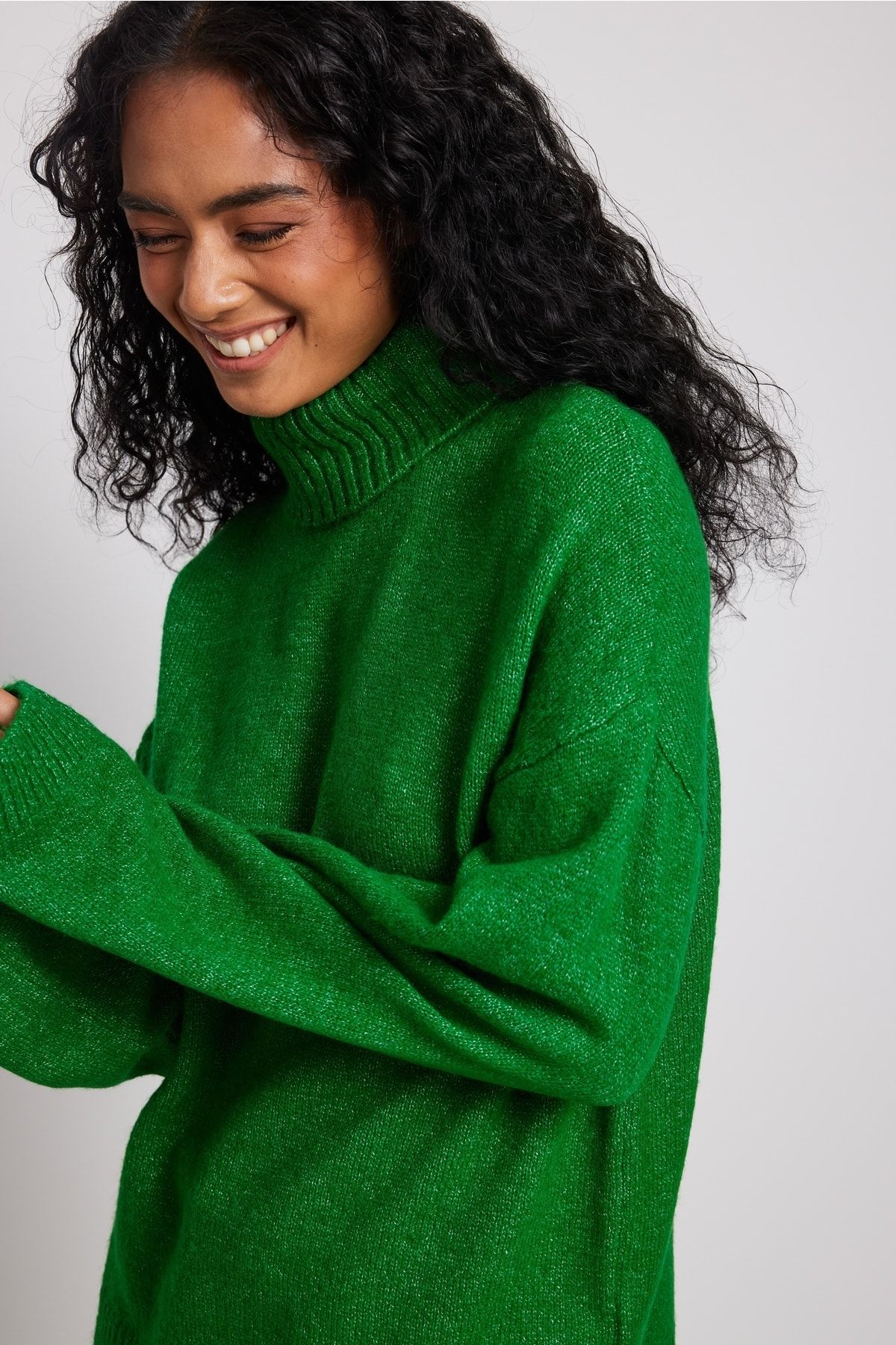 NA-KD Bluse Grün Oversized