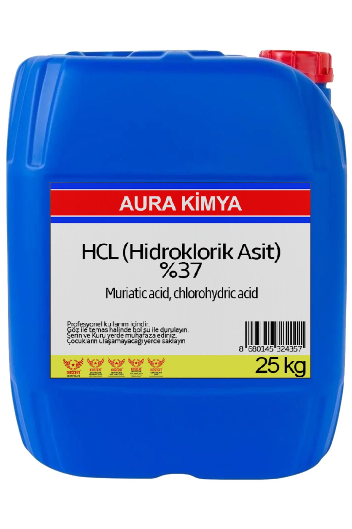 Aura Kimya Hidroklorik Asit Hcl 25 Kg %37
