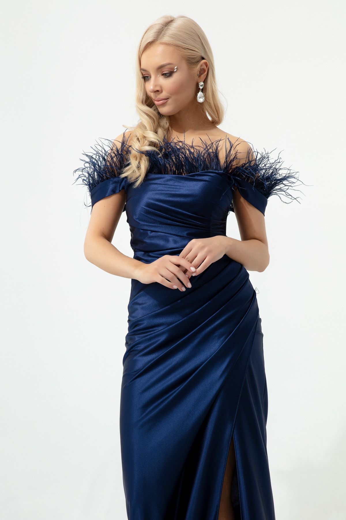 Dark blue hot sale occasion dress