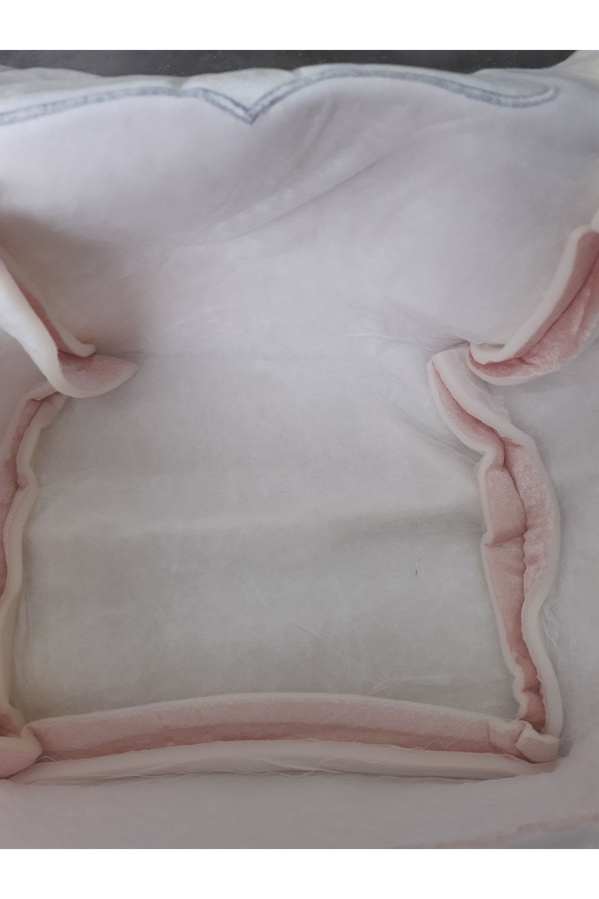 Bonny Home-Rumeli Roz pudrat Brodat Argintiu peste zestre Set de 3 bucăți de gunoi de logodnă, pachet, geantă de mire și mire 3