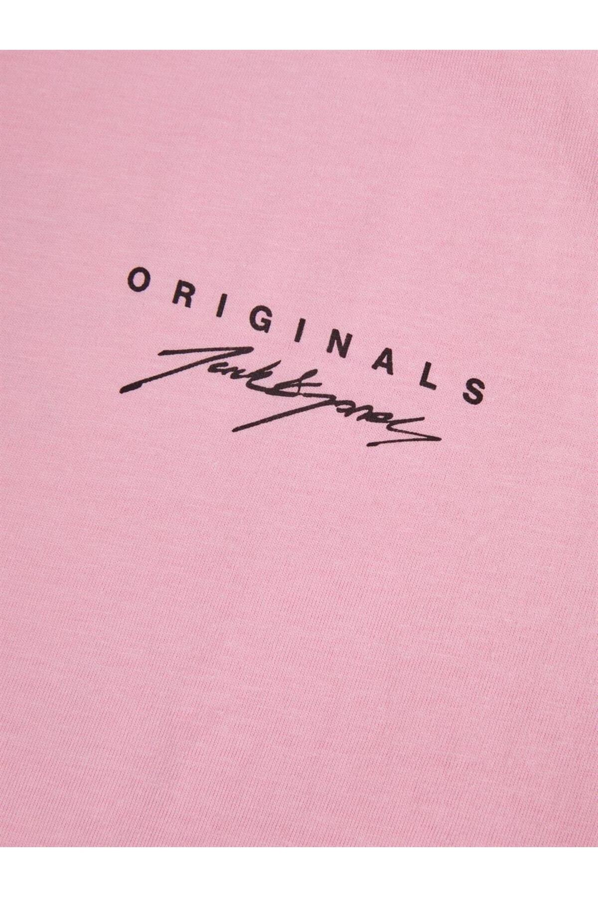 تیشرت مردانه صورتی جک اند جونز | 12235224 اورجینال - تصویر 3