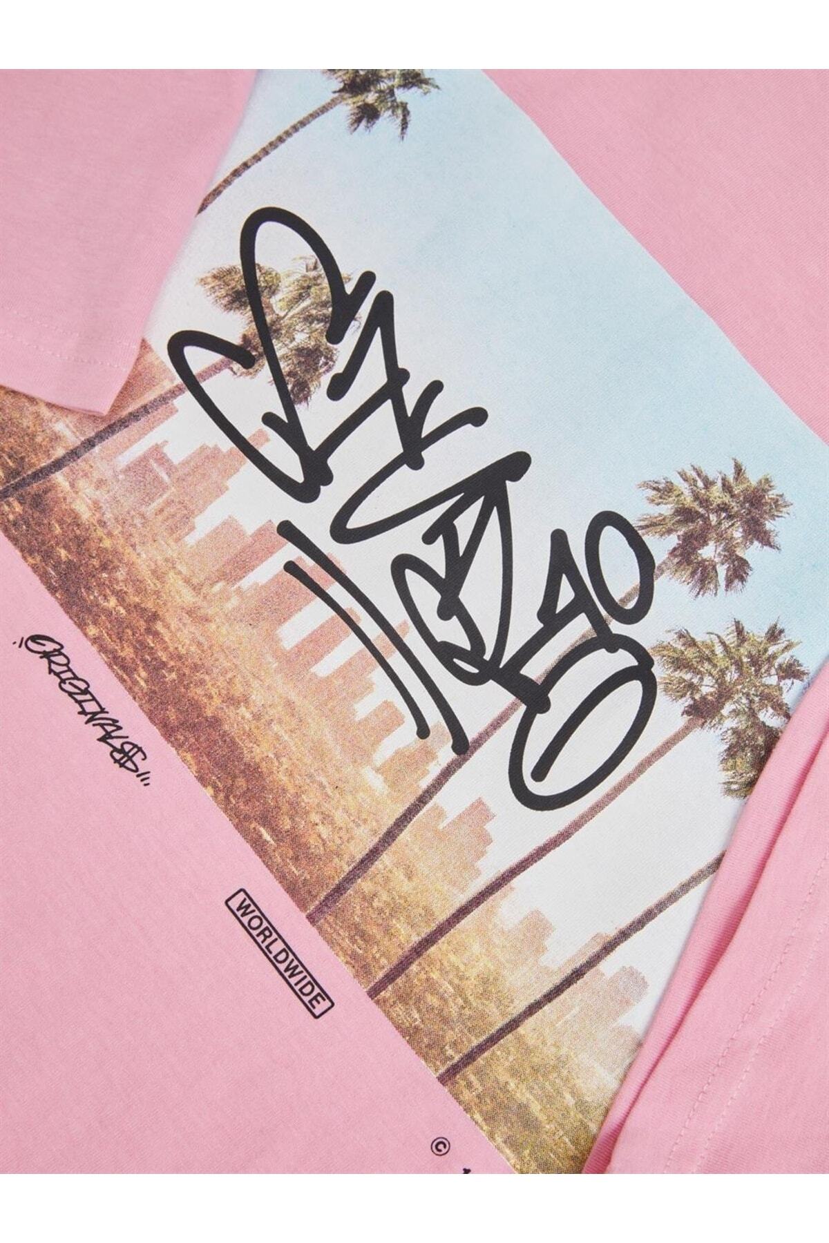 تیشرت مردانه صورتی جک اند جونز | 12235224 اورجینال - تصویر 4