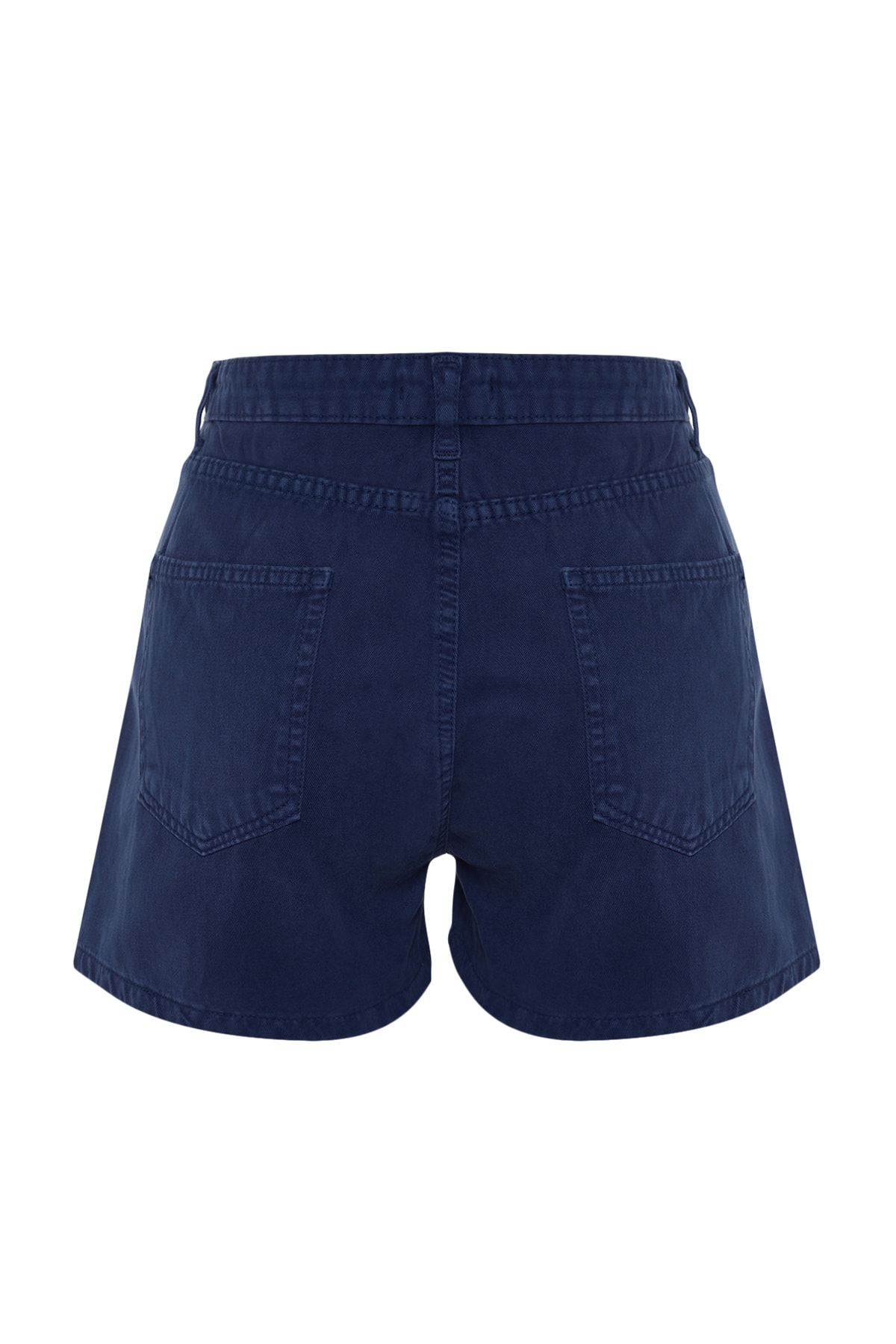 Trendyol Collection Shorts Dark blue High Waist Trendyol