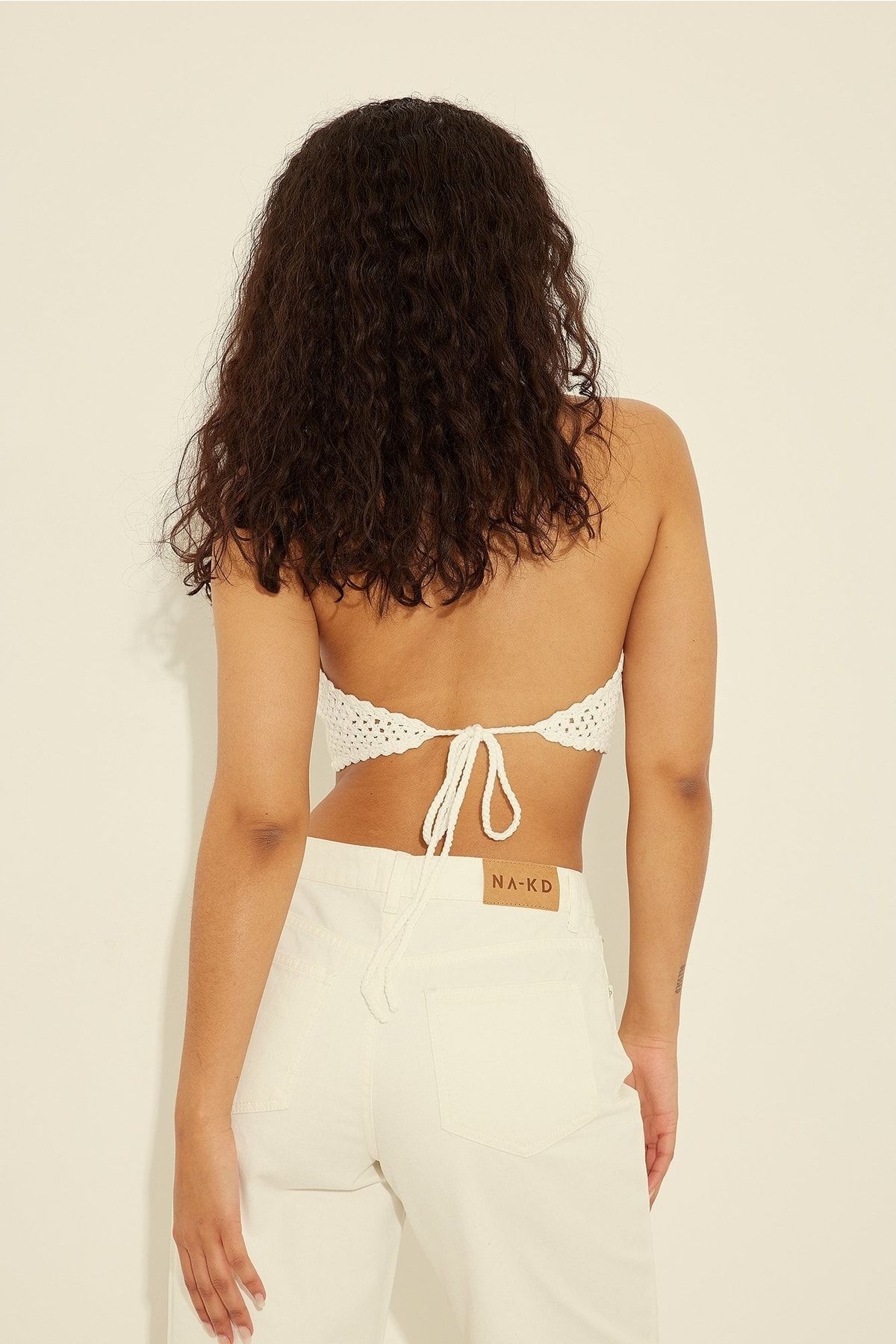 NA-KD Bluse Weiß Regular Fit
