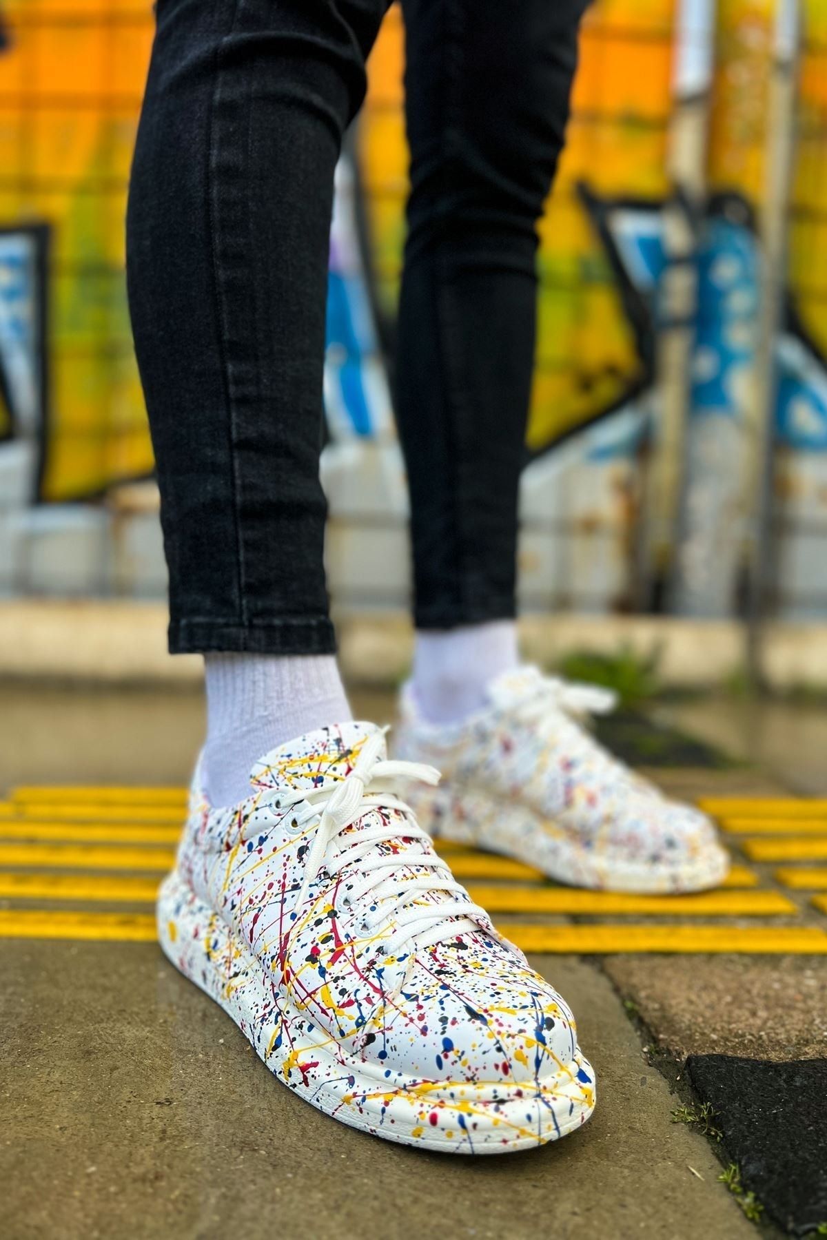 Yellow shoe new arrivals paint