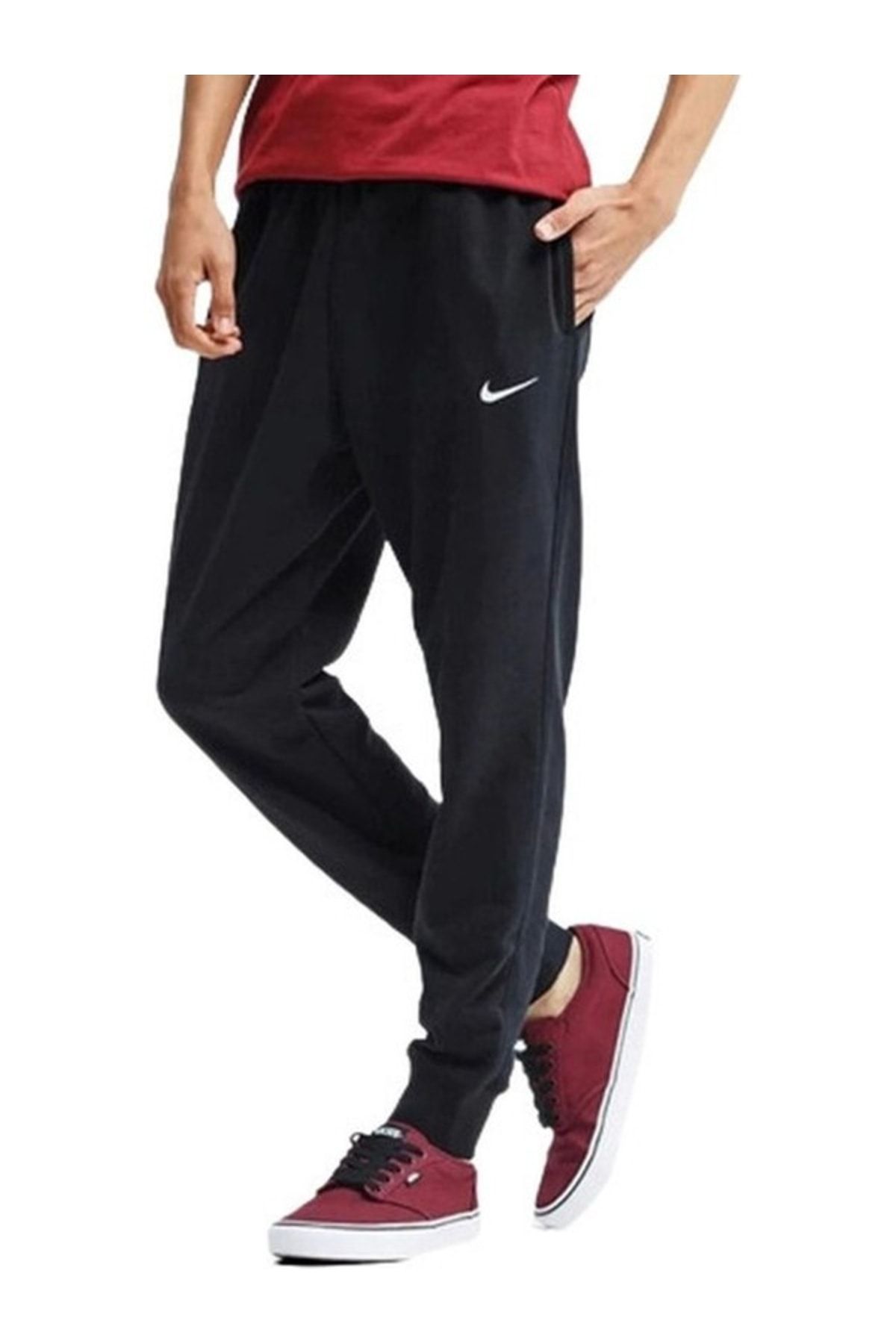 Nike black best sale and red sweatpants