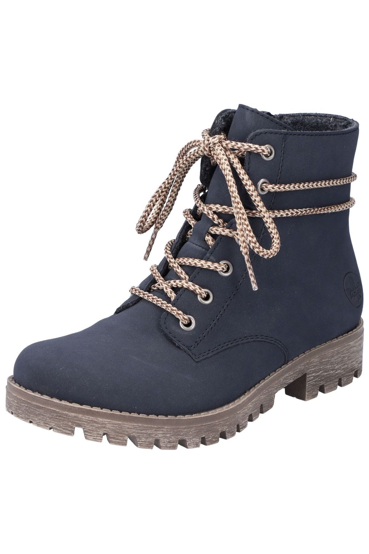 Rieker Stiefelette Blau Blockabsatz