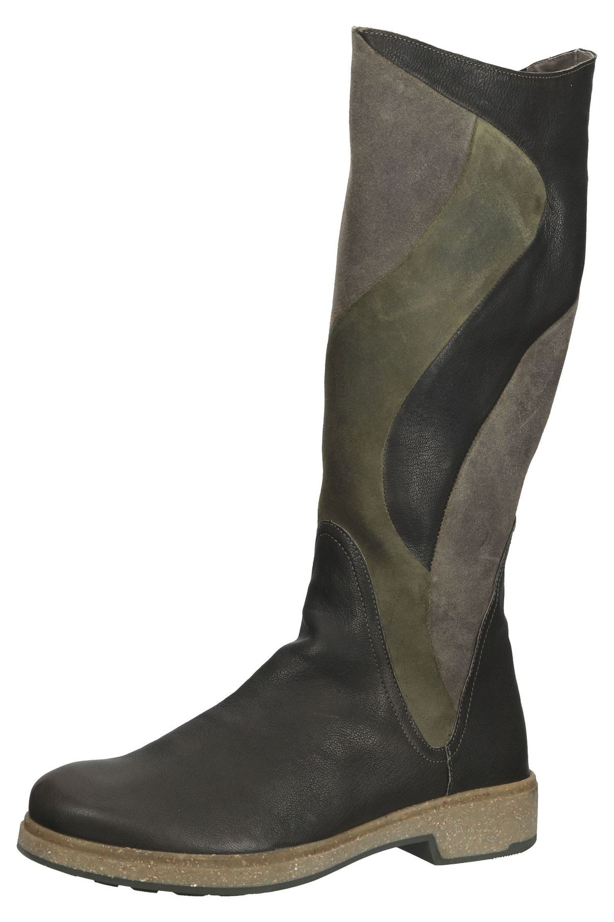 Think! Stiefel Khaki Blockabsatz Fast ausverkauft