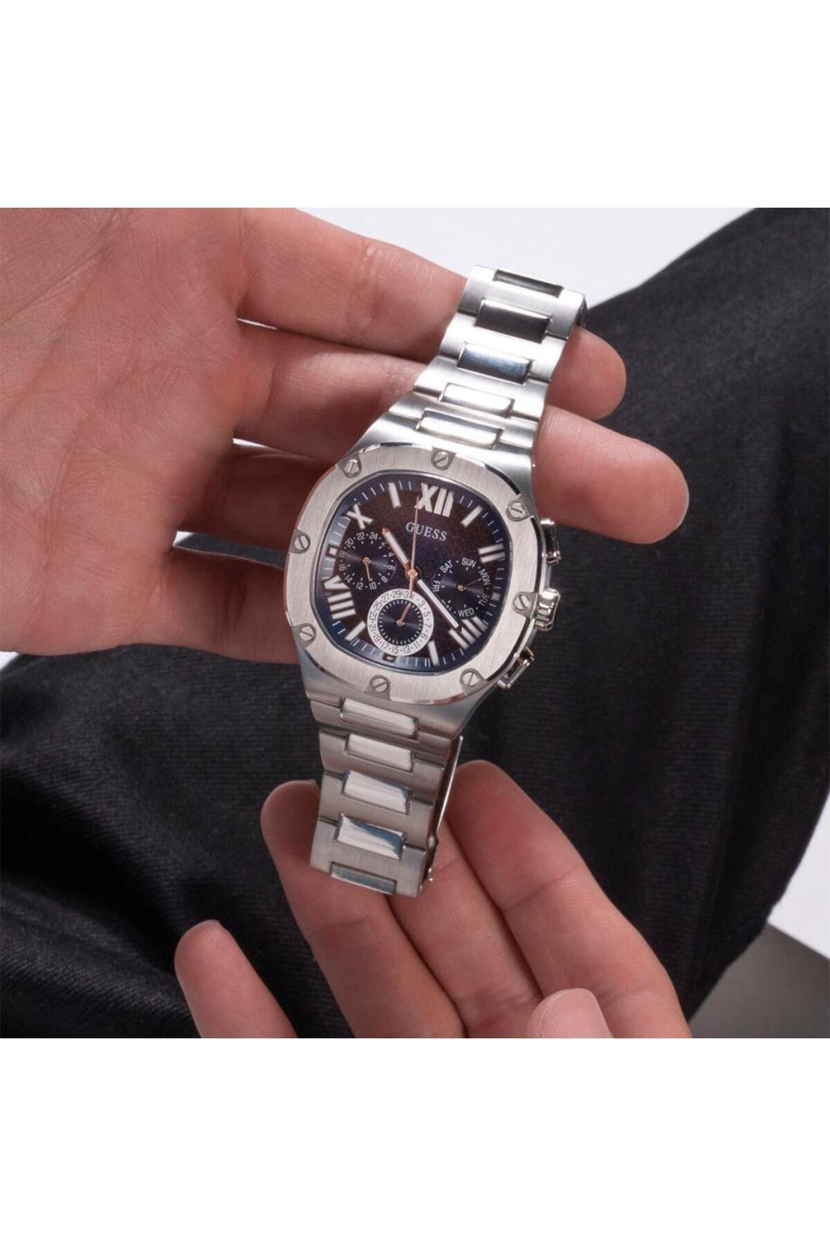 ساعت مردانه نقره اي گسGuess | GUGW0572G1 اورجینال - تصویر 7