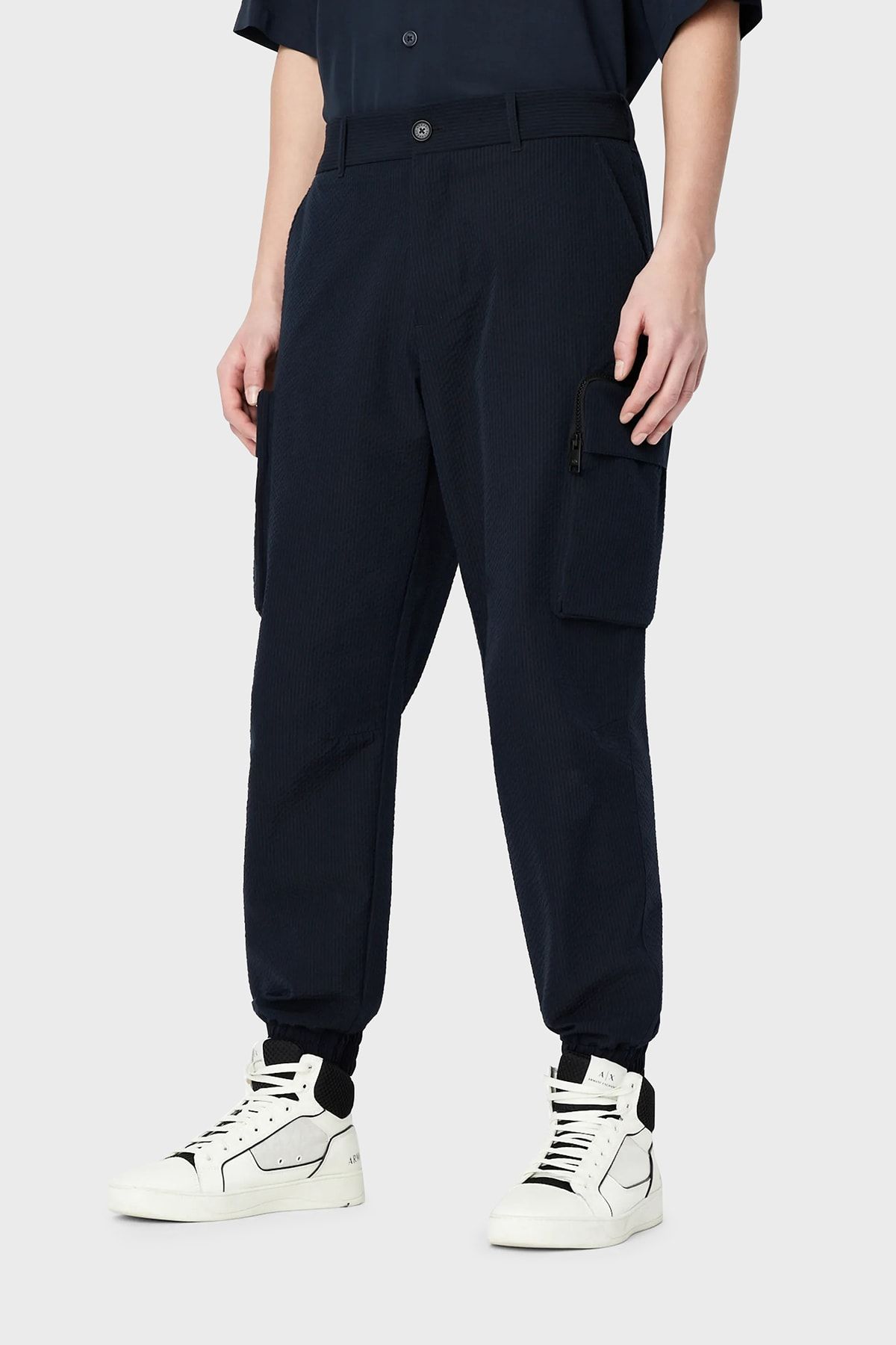 Armani Exchange Flexible High Waist Regular Fit Jogger Cargo Pants