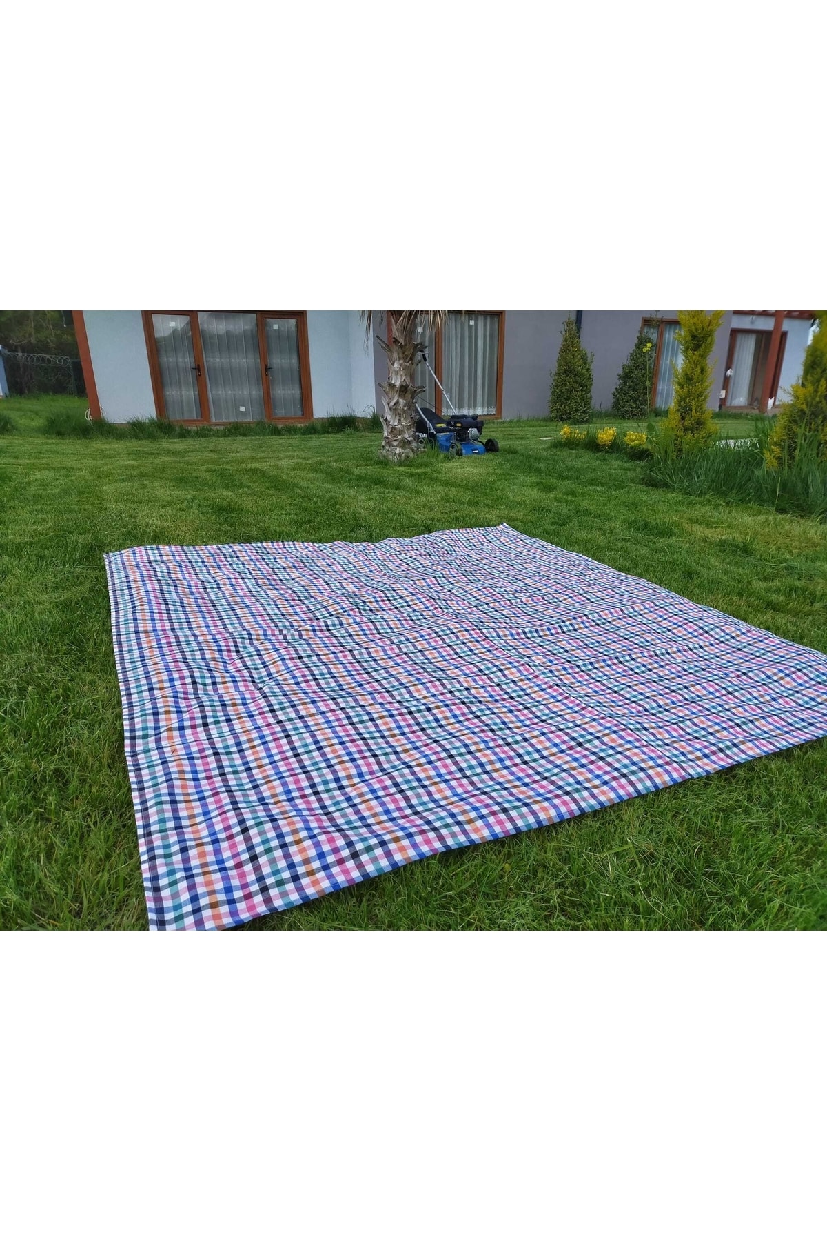 Renkli Pötikare Örtü Tekli - 170*170 Piknik Seti Için 6