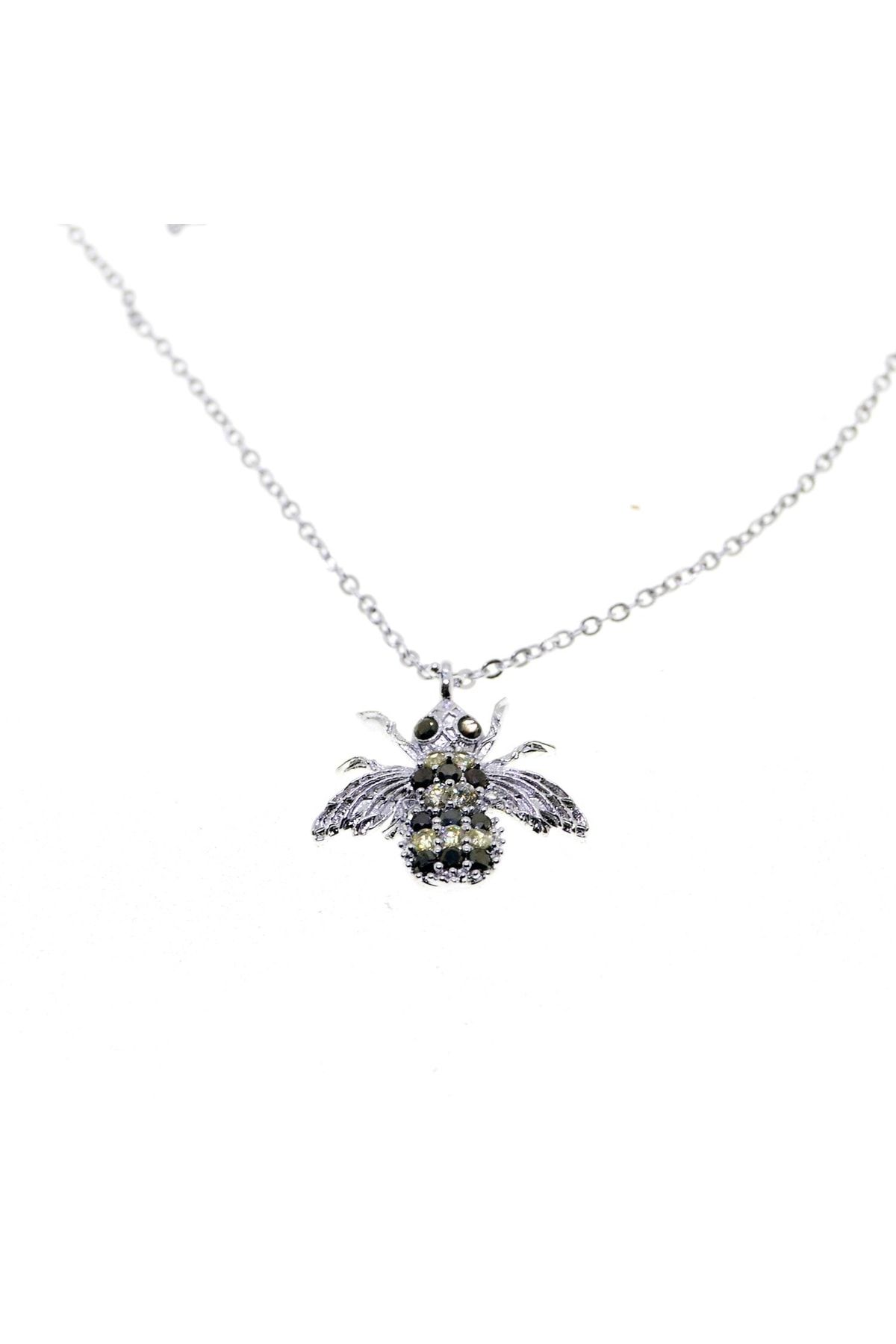 Silver store bee pendant