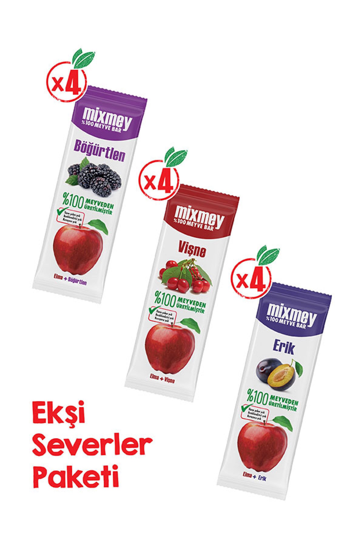 Mixmey MİXMEY MEYVE BAR EKŞİSEVER 20GR(12ADET)