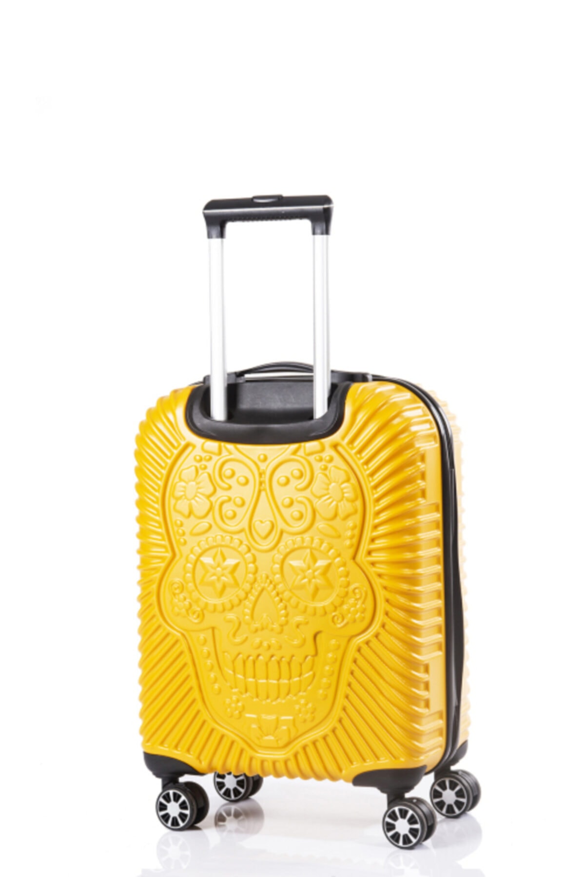 ÇÇS  Abs Kuru Kafa Desenli Sarı Orta Boy Valiz 5180 - Görsel 3