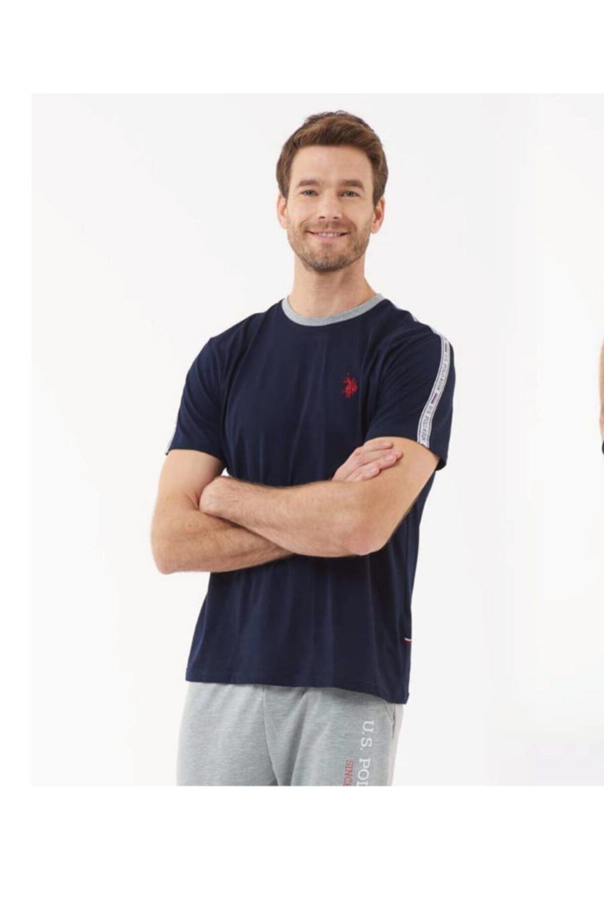 ست پیژامه خاکستری مردانه 21y 18400 Assn. U.S. Polo Assn.