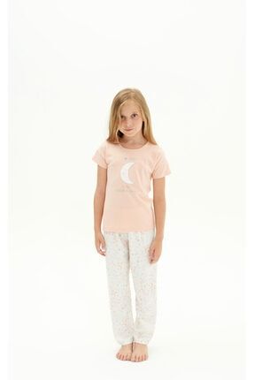 Kız Çocuk Somon İnci Pijama Takımı 50580