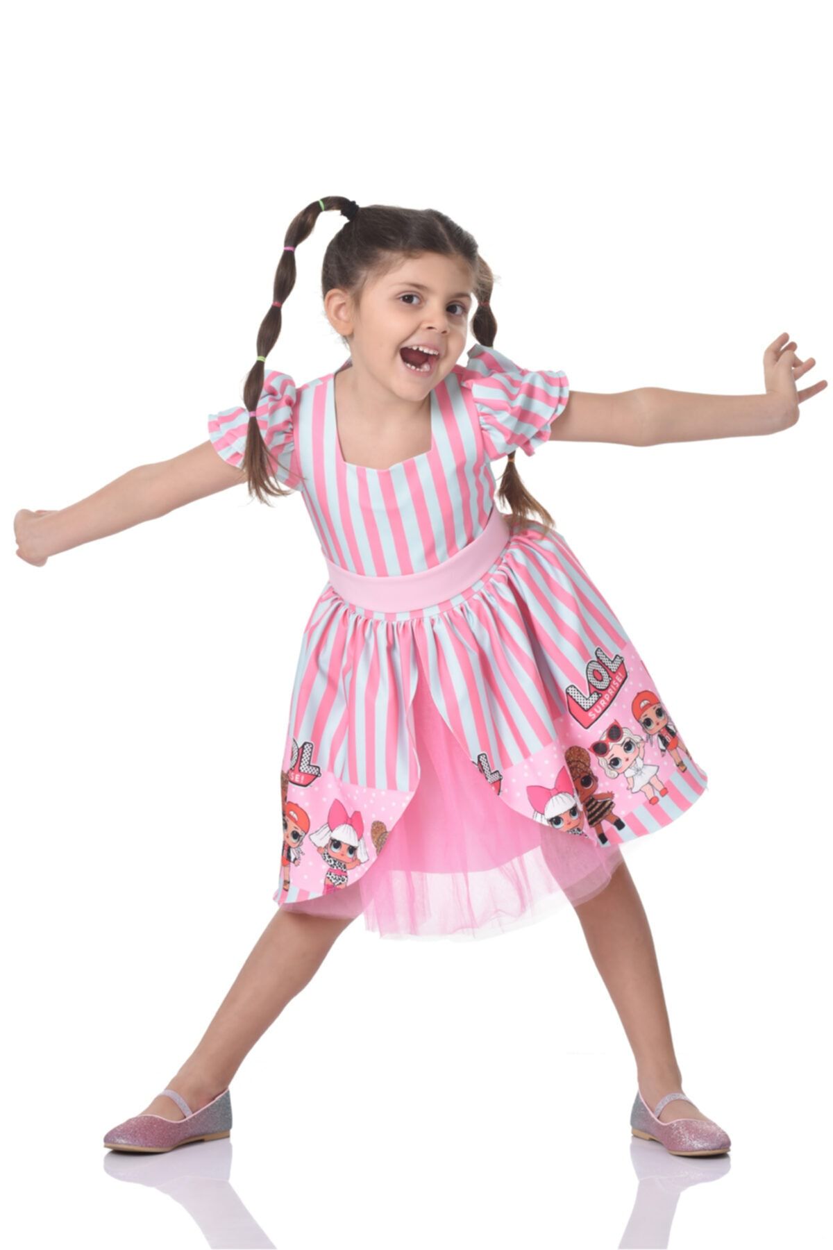 EYL L EL F BUT K Girl s Pink Zippered Lol Dress Trendyol