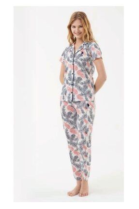 Kadın Boydan Patlı Pijama Takım 21y 16512 POLO16512