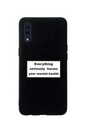 Samsung A50 Everythink Premium Silikonlu Siyah Telefon Kılıfı MCSAMA50LEVR