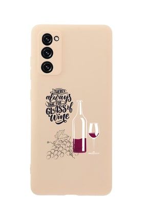 Samsung S20 Fe Wine And Grape Premium Silikonlu Pembe Telefon Kılıfı MCSAMS20FLWINE
